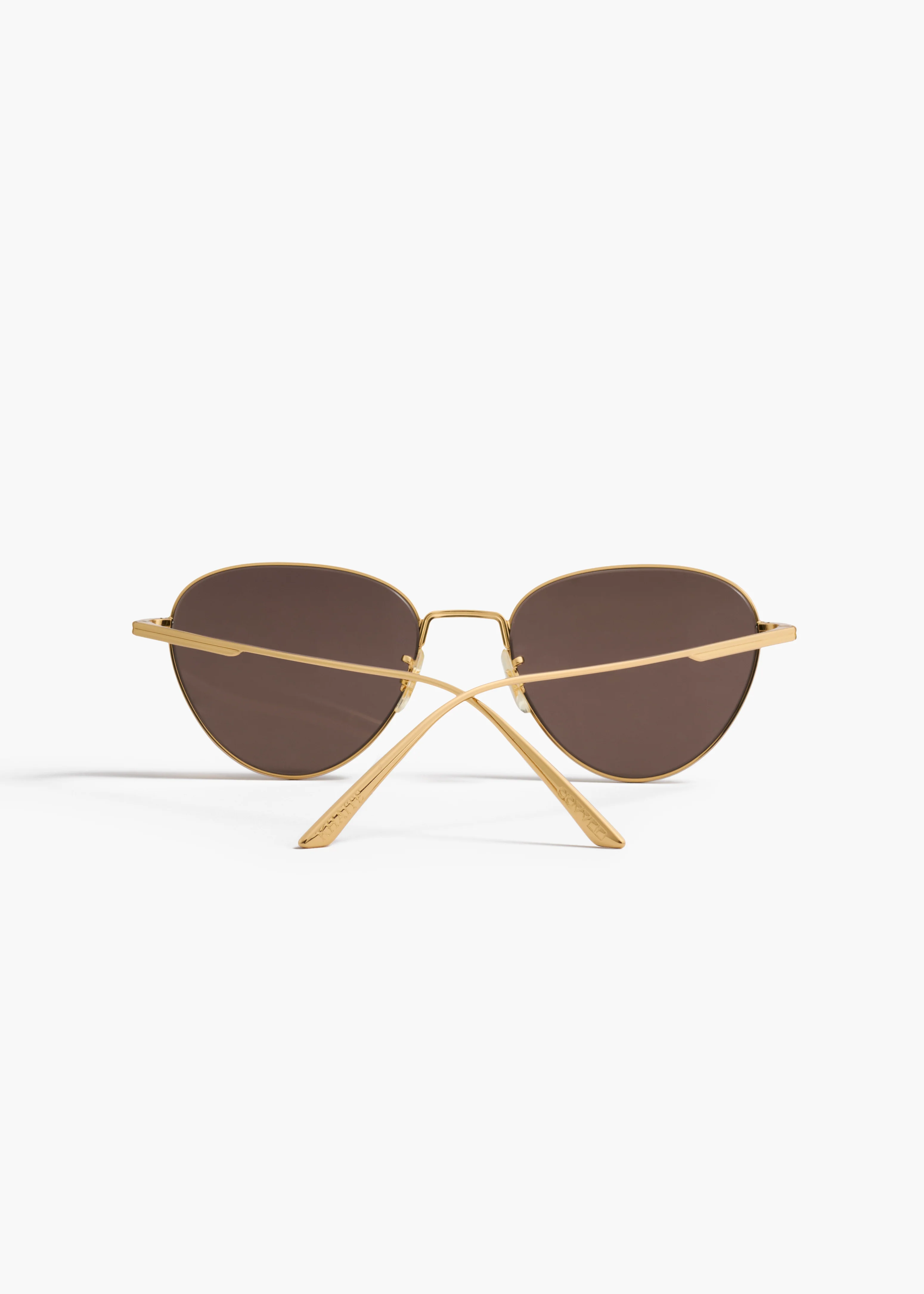 KHAITE x Oliver Peoples 1991C in Gold and Brown - Image 3