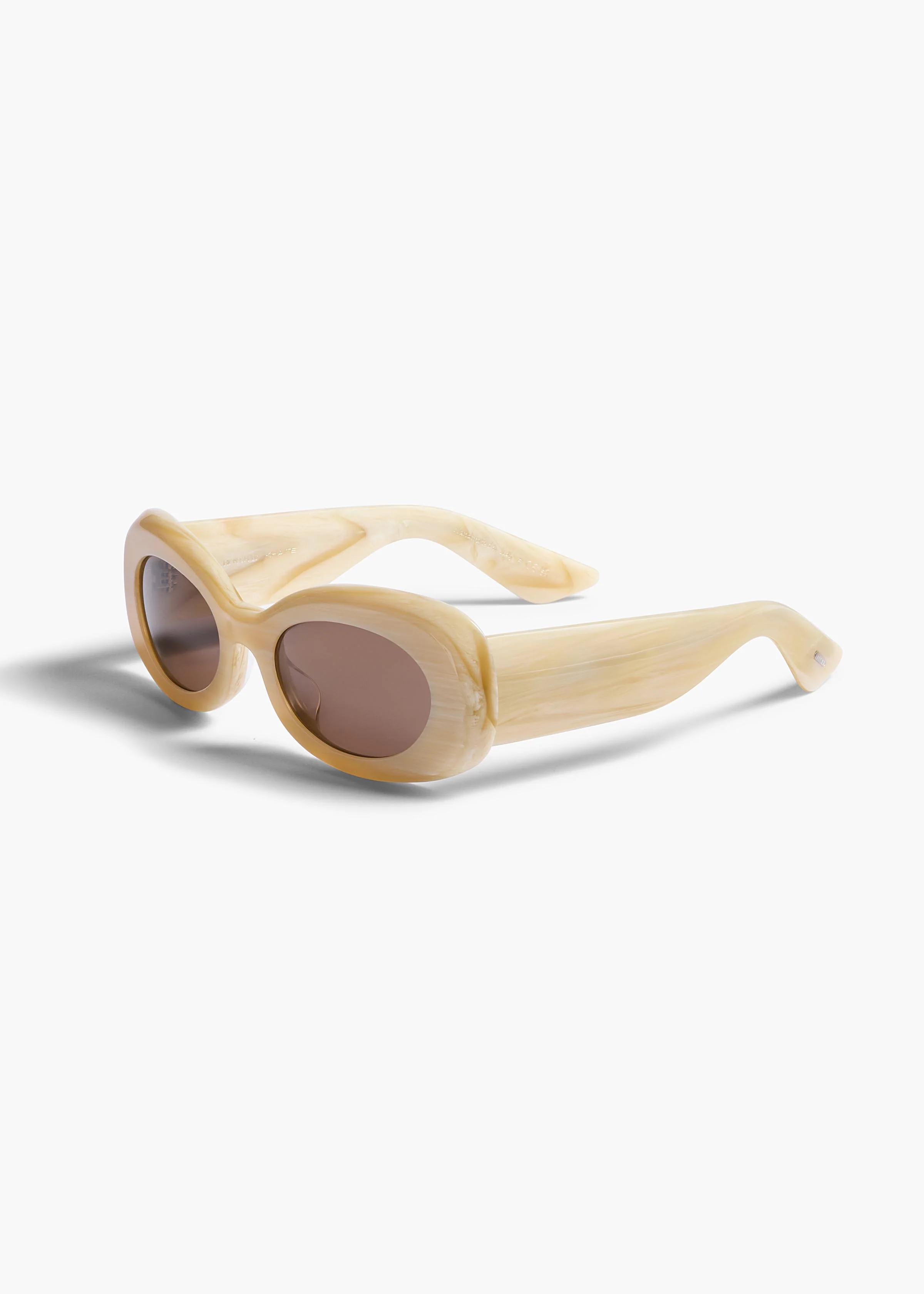 KHAITE x Oliver Peoples 1992C in Beige Silk and Brown - Image 2