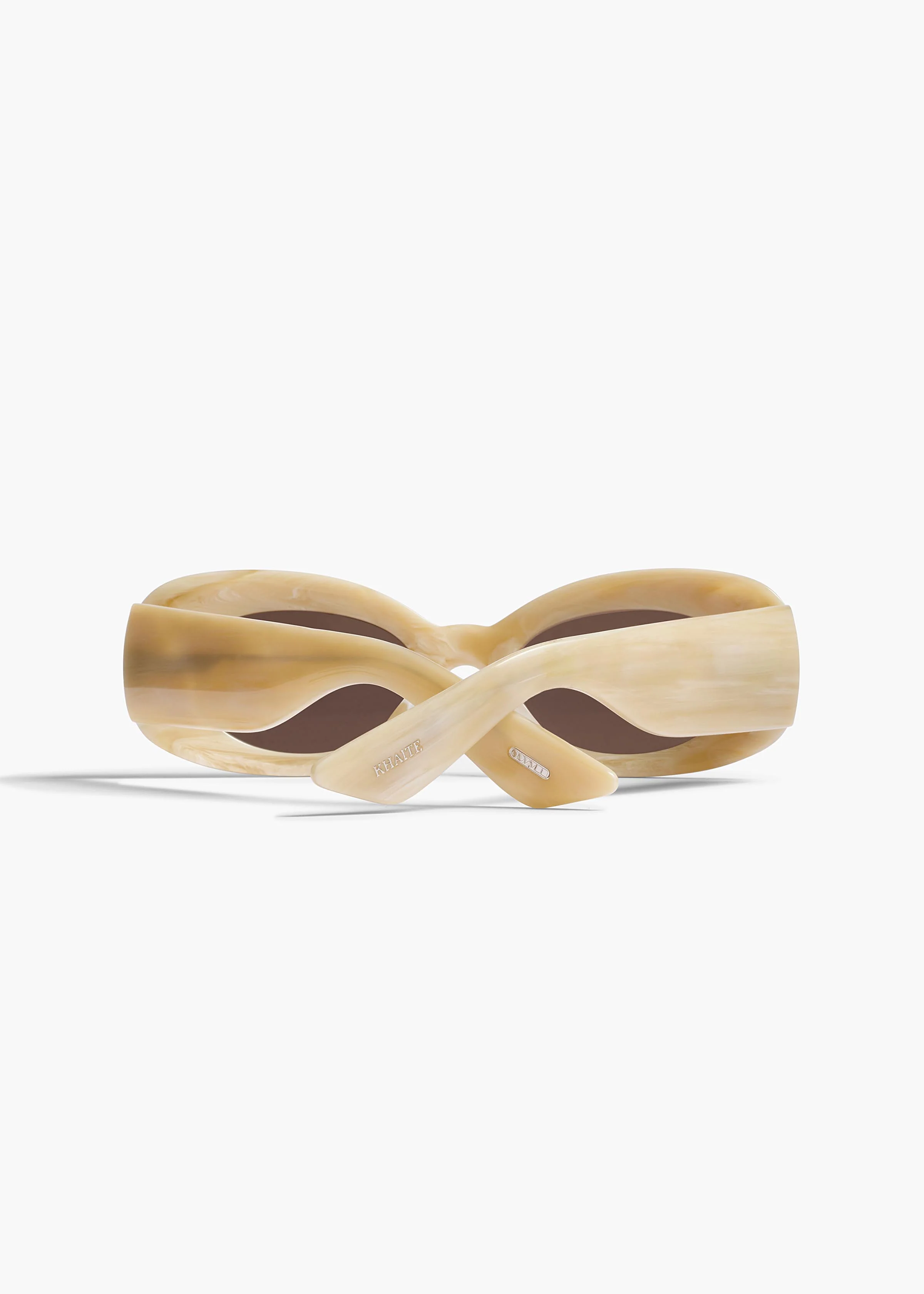 KHAITE x Oliver Peoples 1992C in Beige Silk and Brown - Image 3