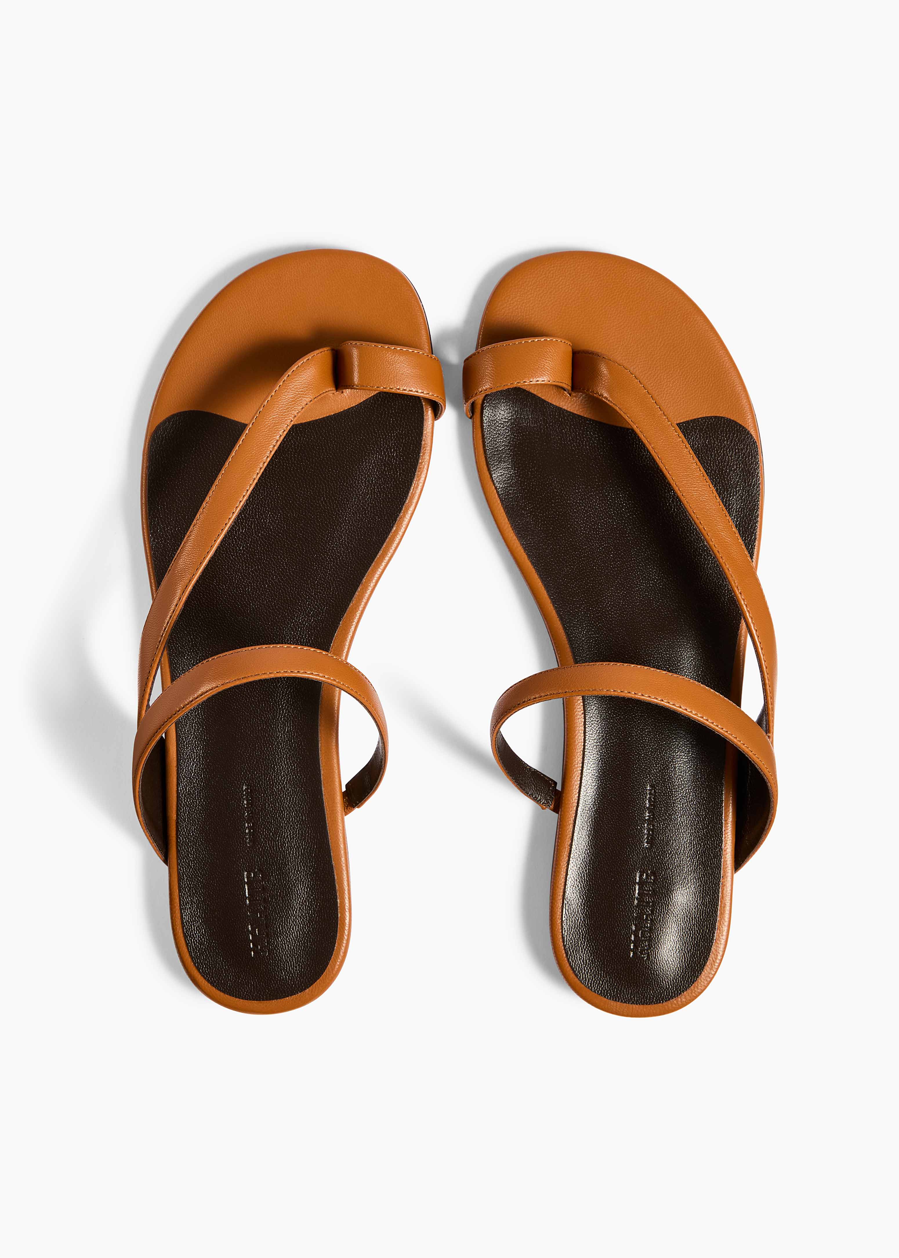 Aimee Flat Sandal in Cuoio Leather - Image 3