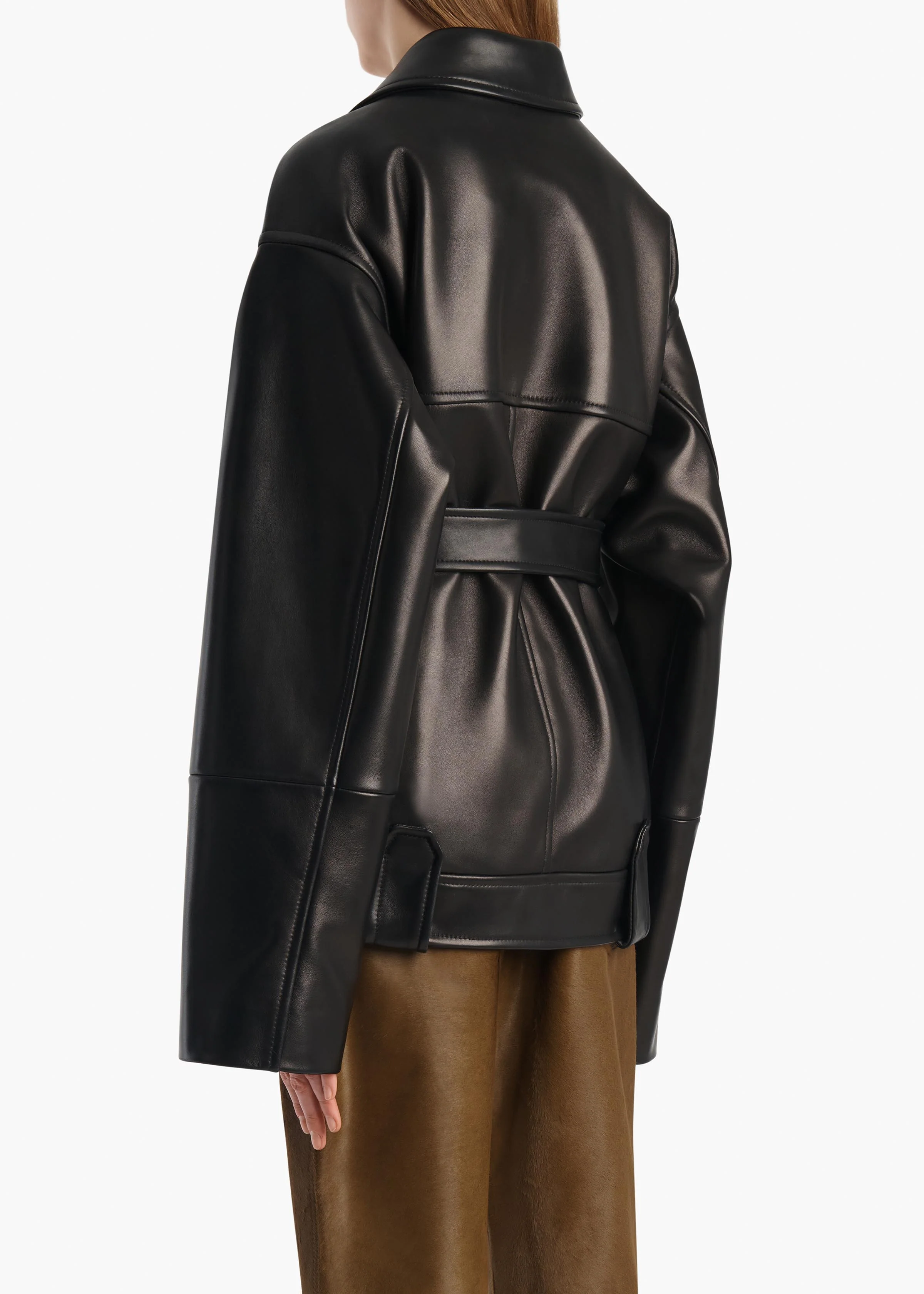 Alder Jacket in Black Leather - Image 4