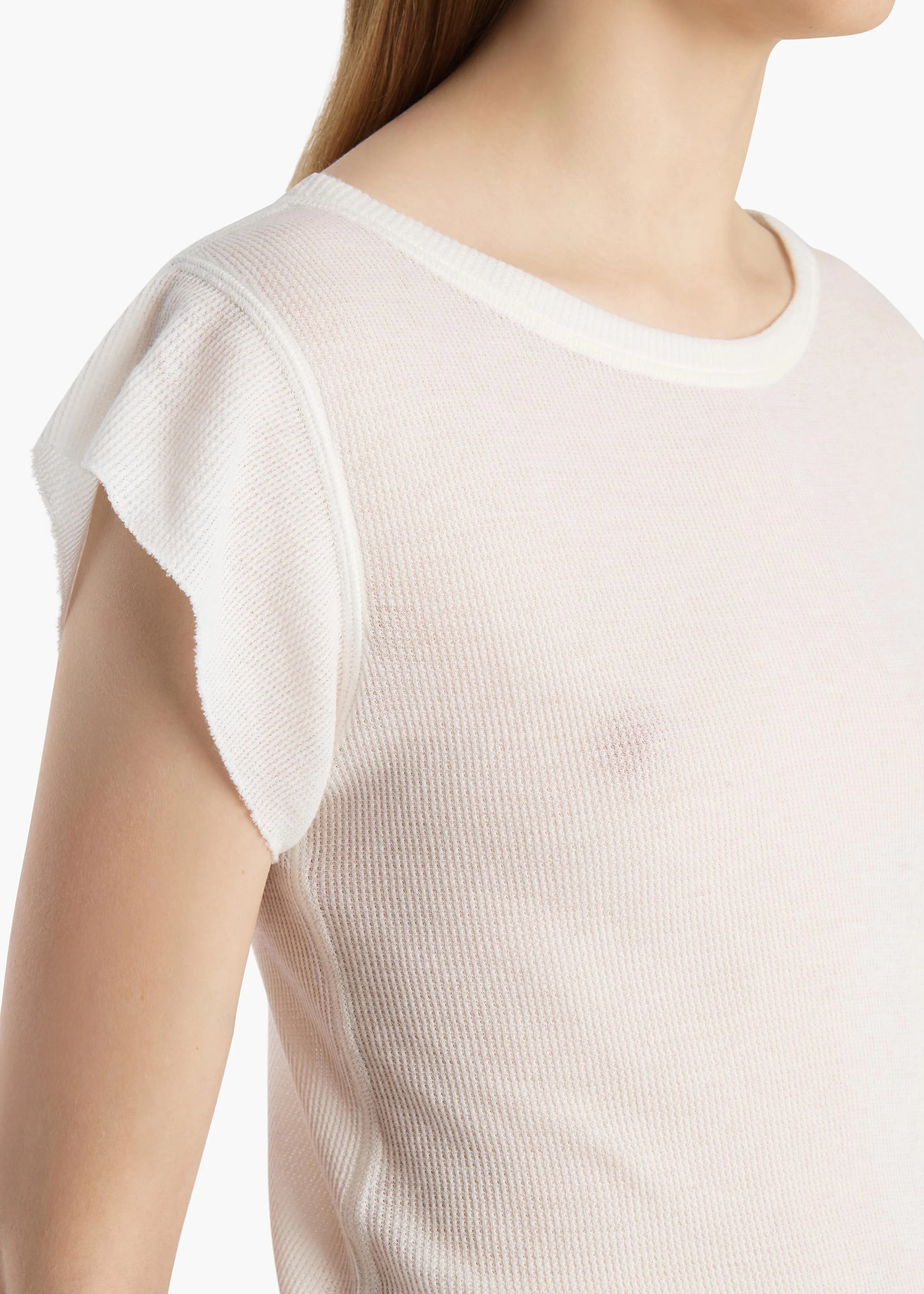 Angel Top in Chalk Cashmere Jersey - Image 5
