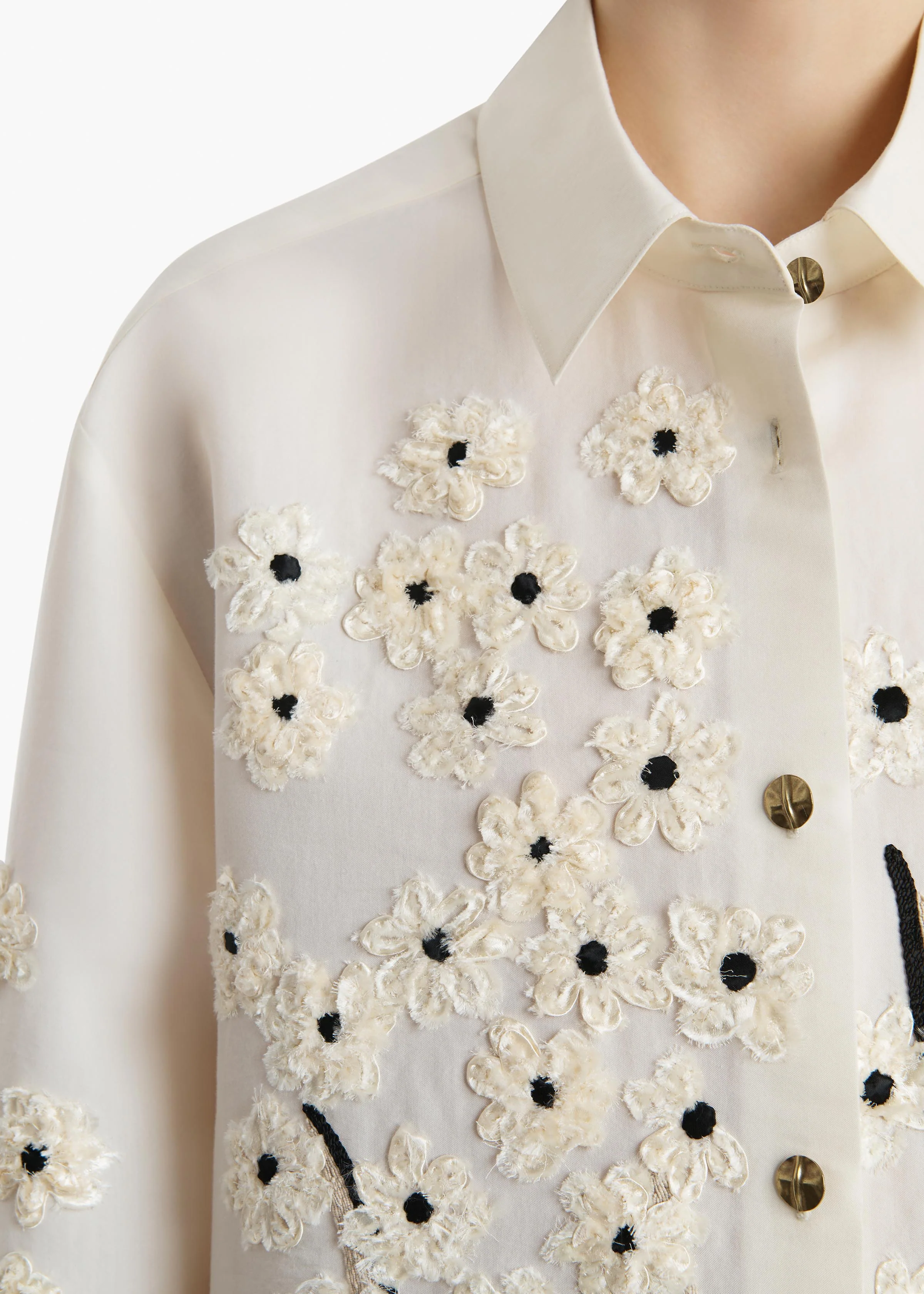 Argo Top in Natural with Floral Embroidery - Image 5