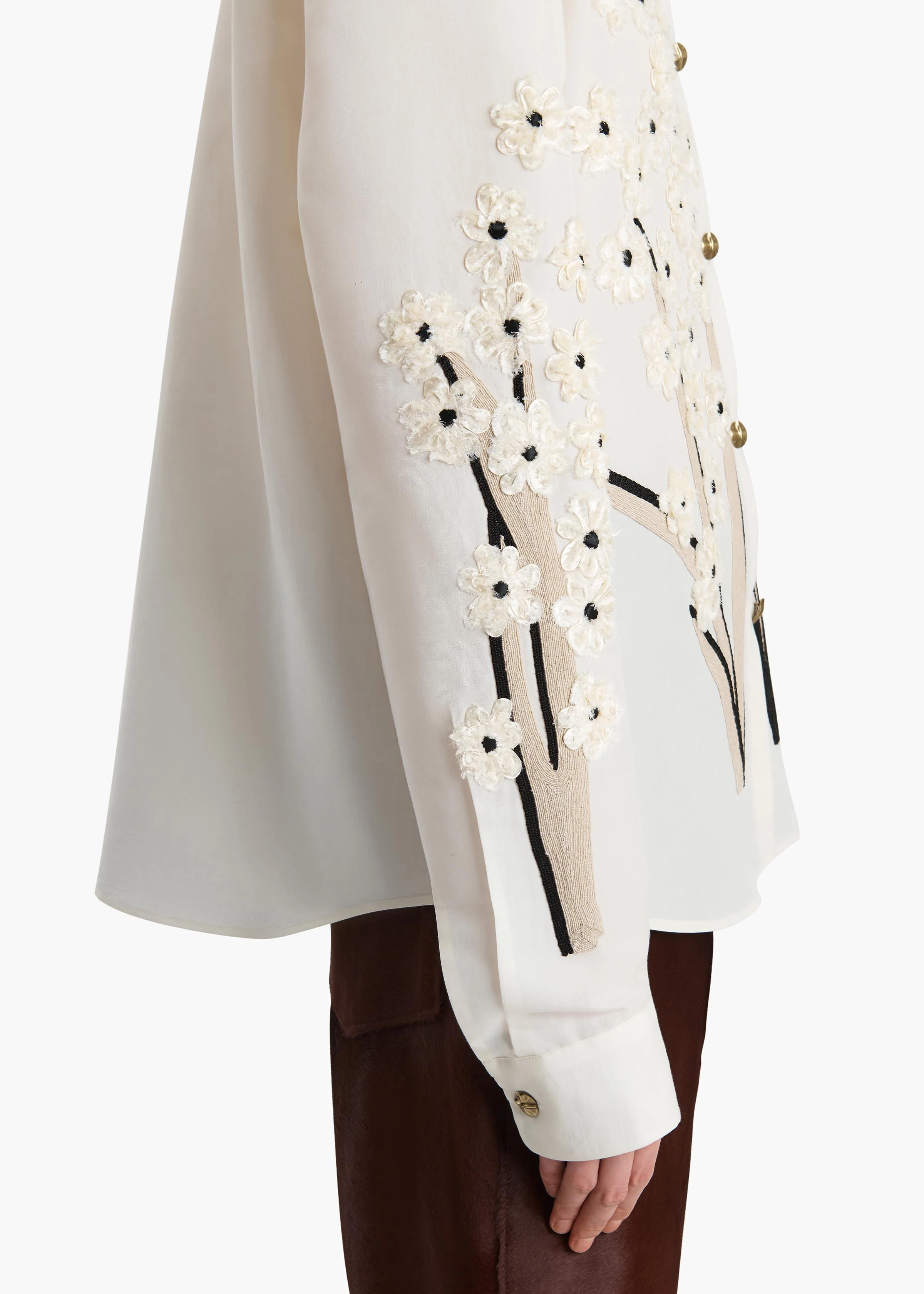 Argo Top in Natural with Floral Embroidery - Image 6