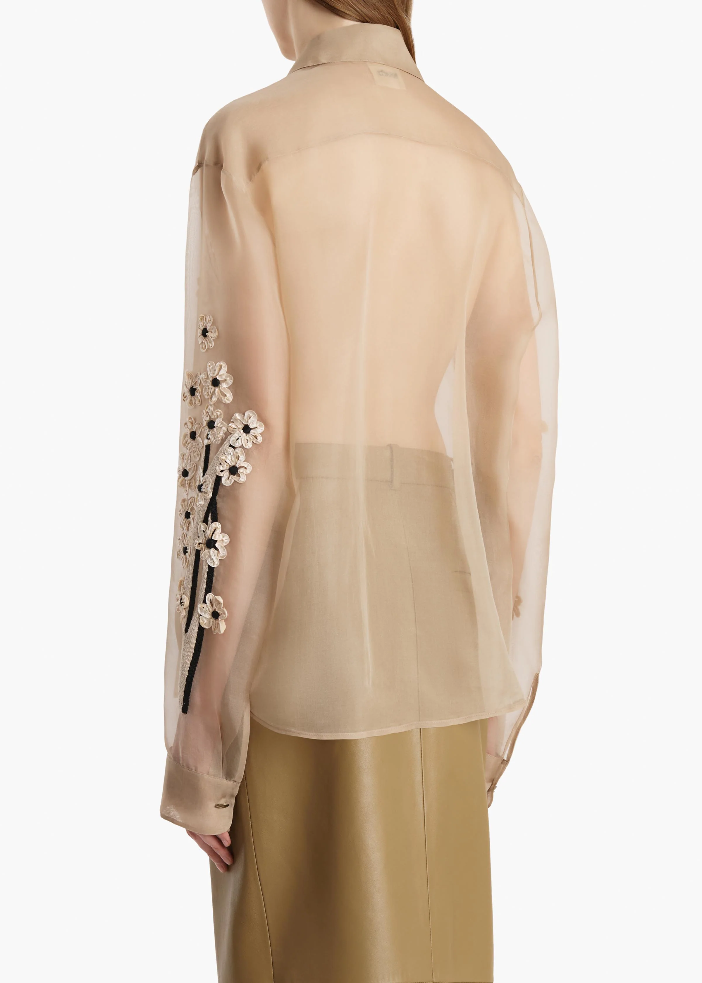 Argo Top in Tea Stain with Floral Bouquet Embroidery - Image 4