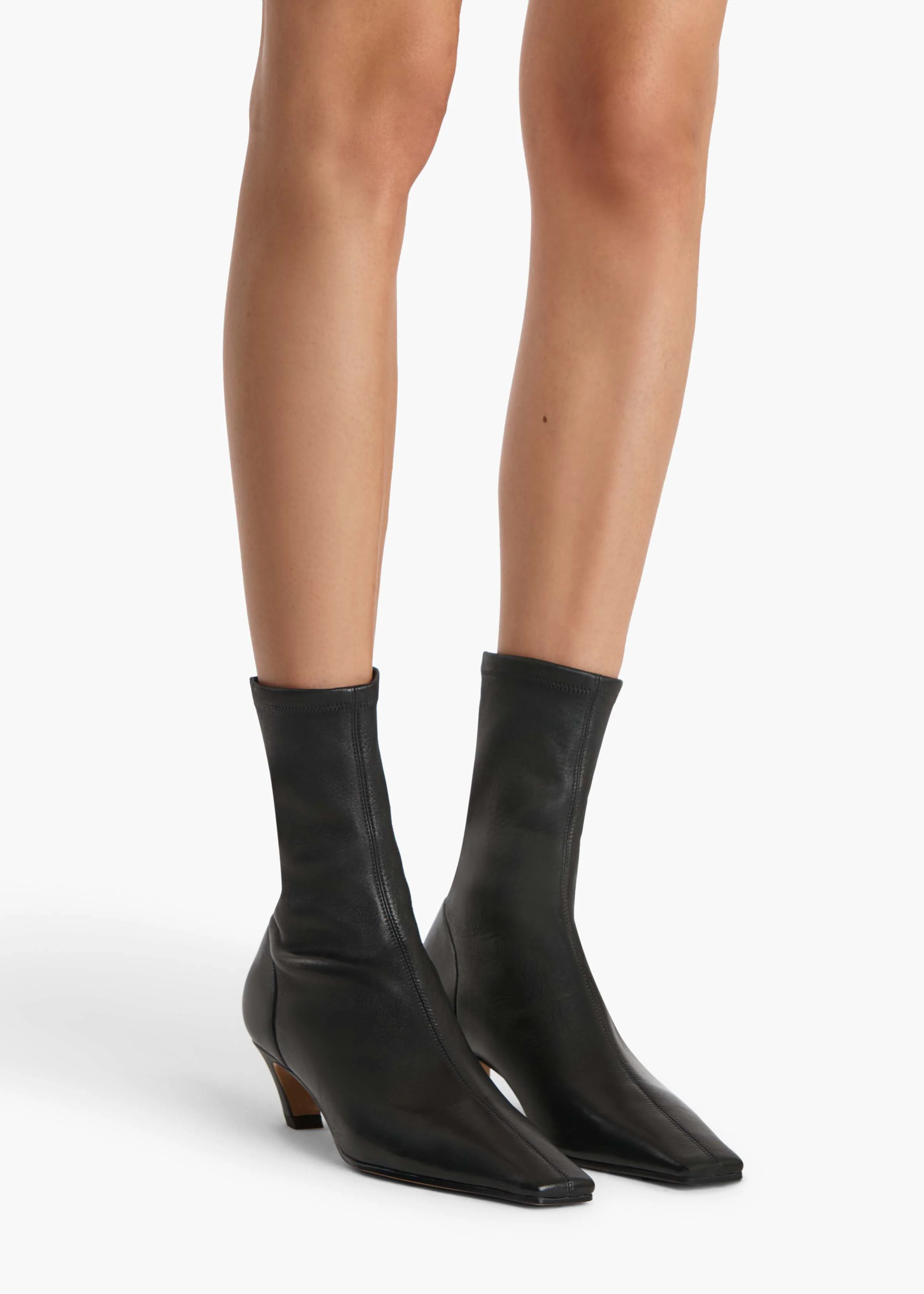Arizona Stretch Ankle Boot in Black Nappa Leather - Image 5