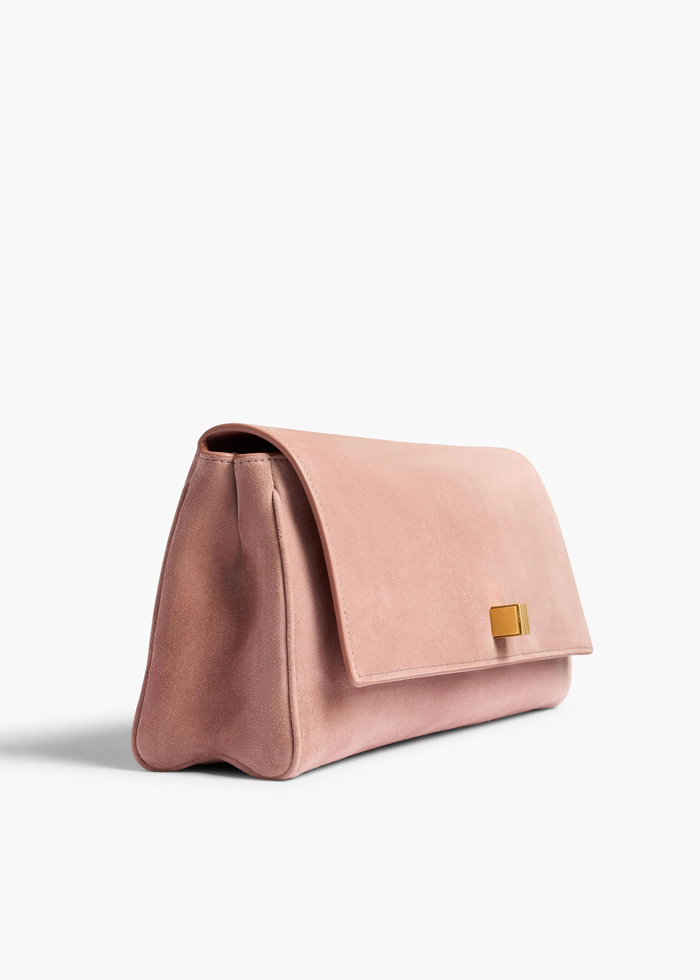 Audrey Clutch in Dusty Pink Suede - Image 4