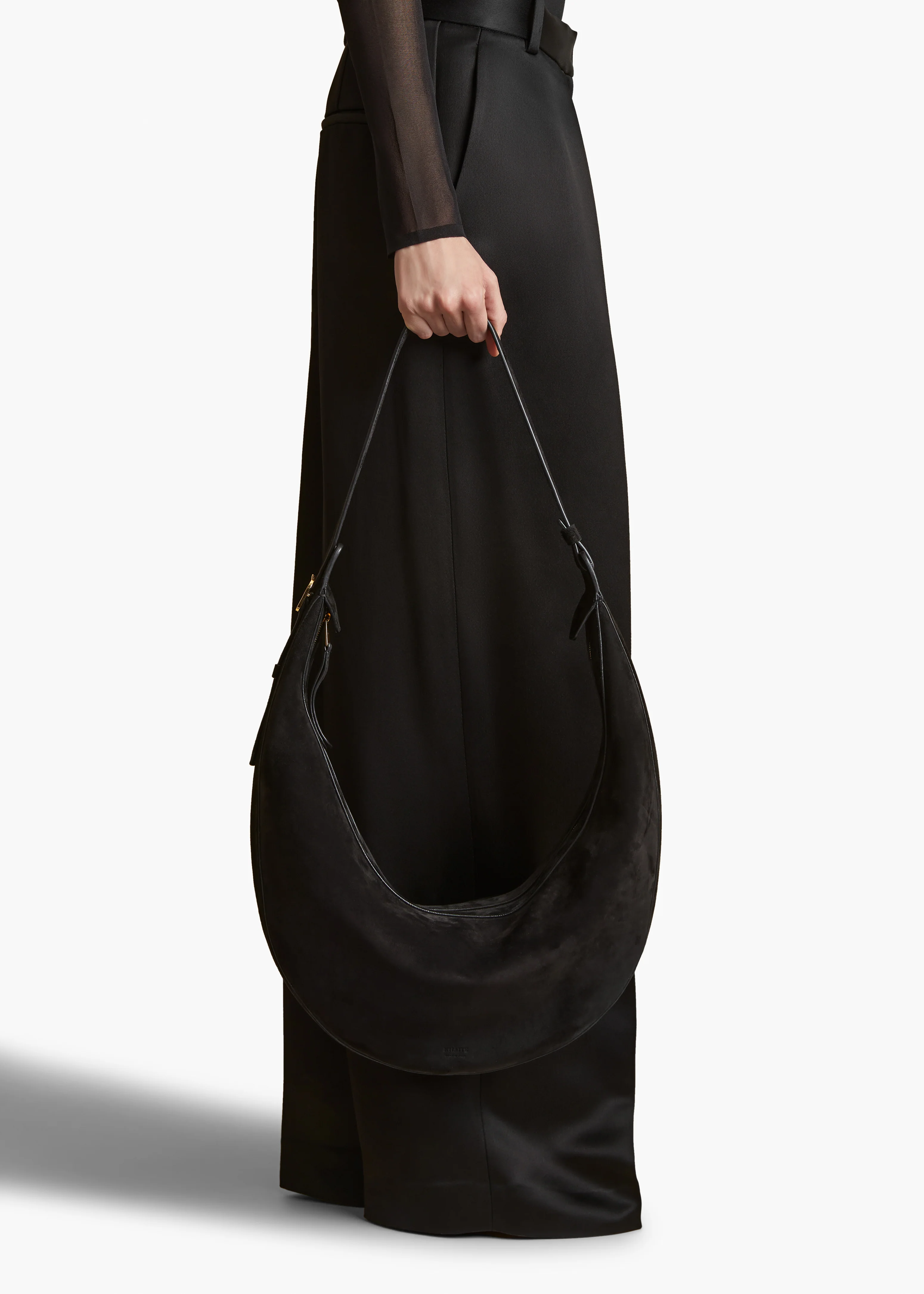 Augustina Hobo in Black Suede - Image 5