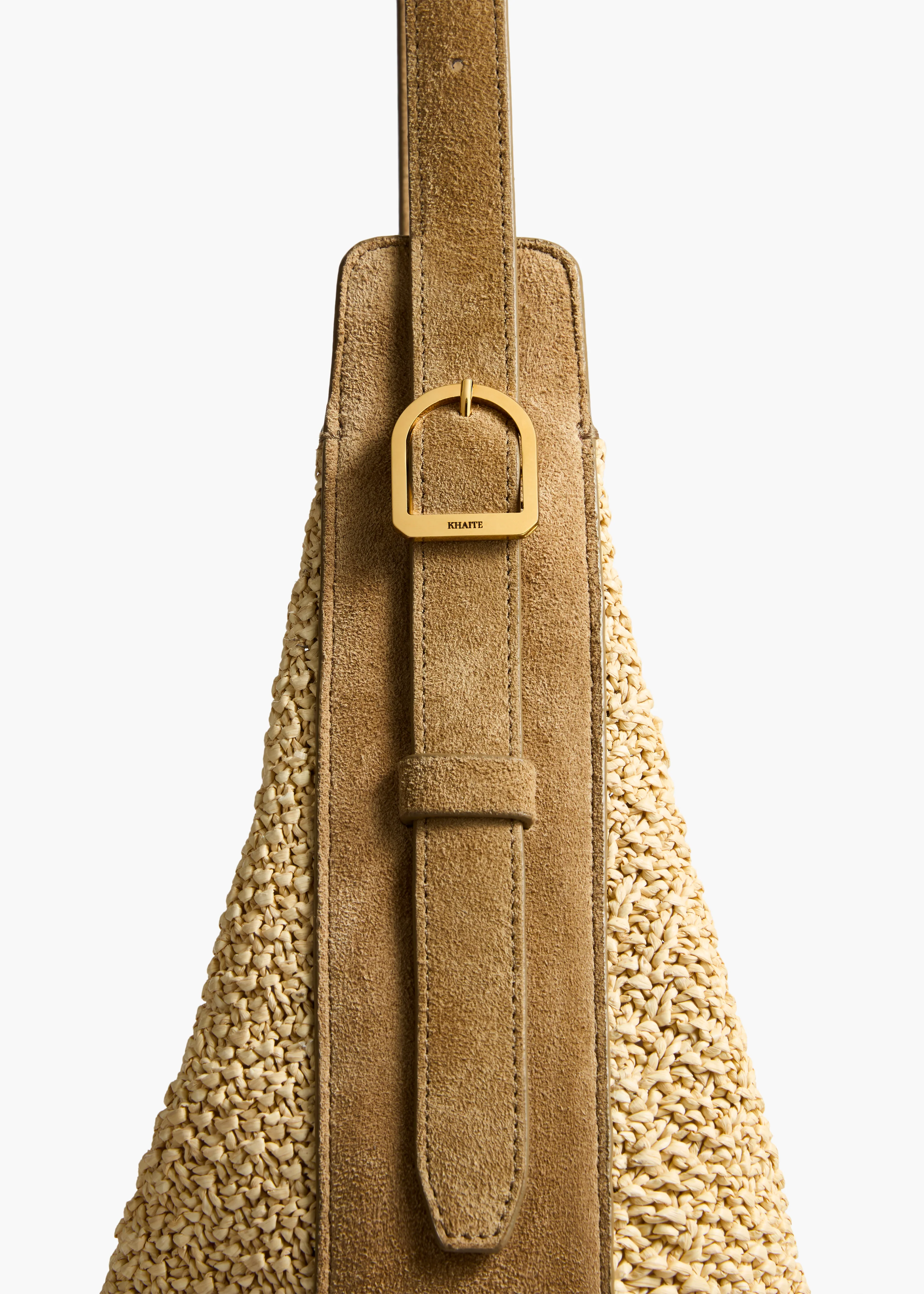 Augustina Hobo in Wheat Suede and Natural Raffia - Image 3