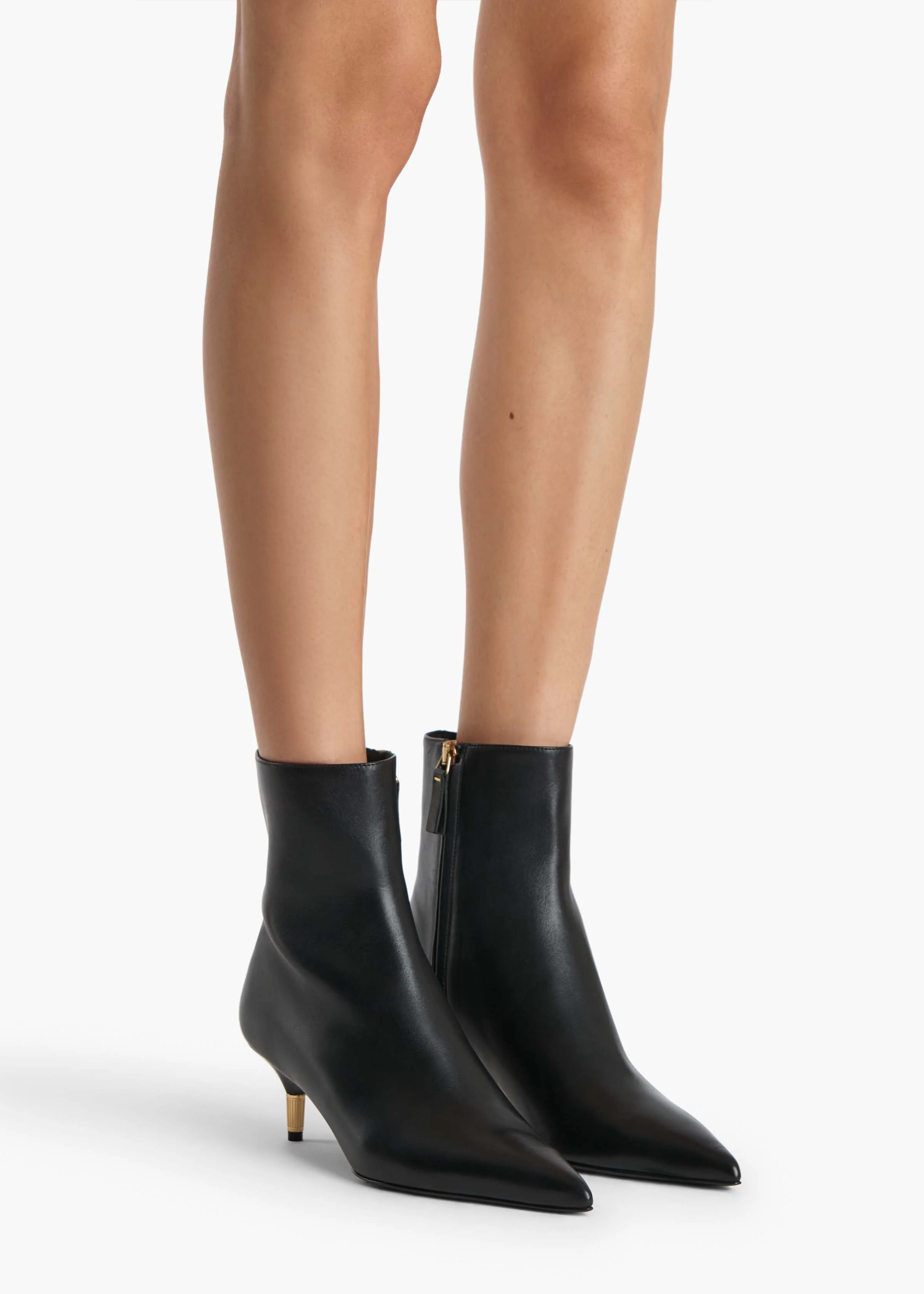 Bella Ankle Boot in Black Leather - Image 5