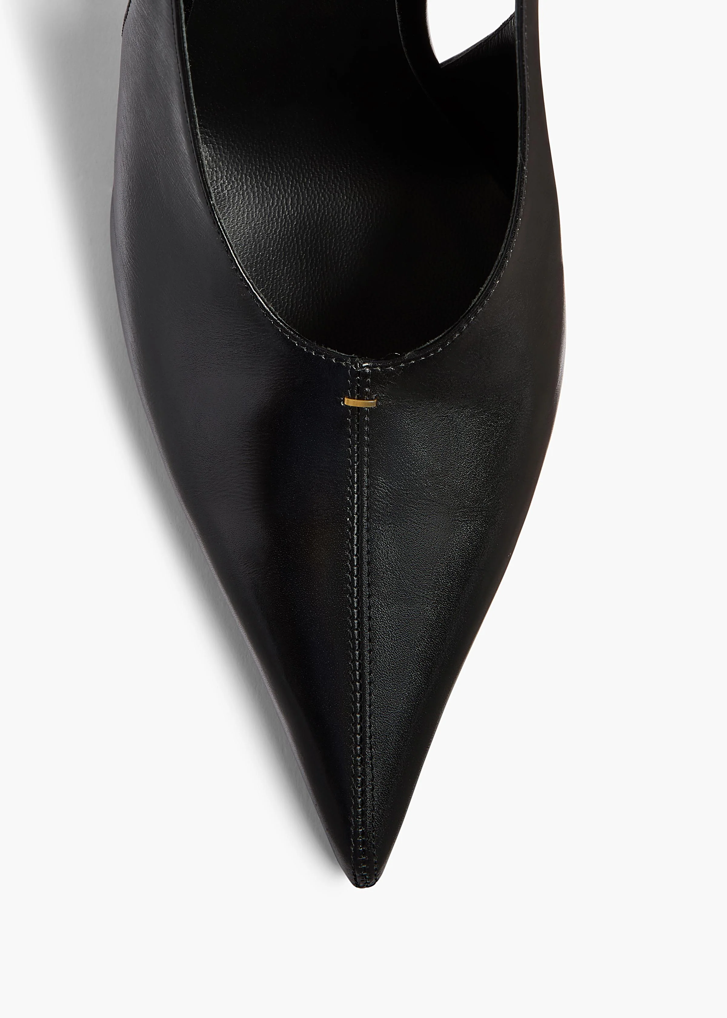 Bella Low Pump in Black Glazed Leather - Image 3