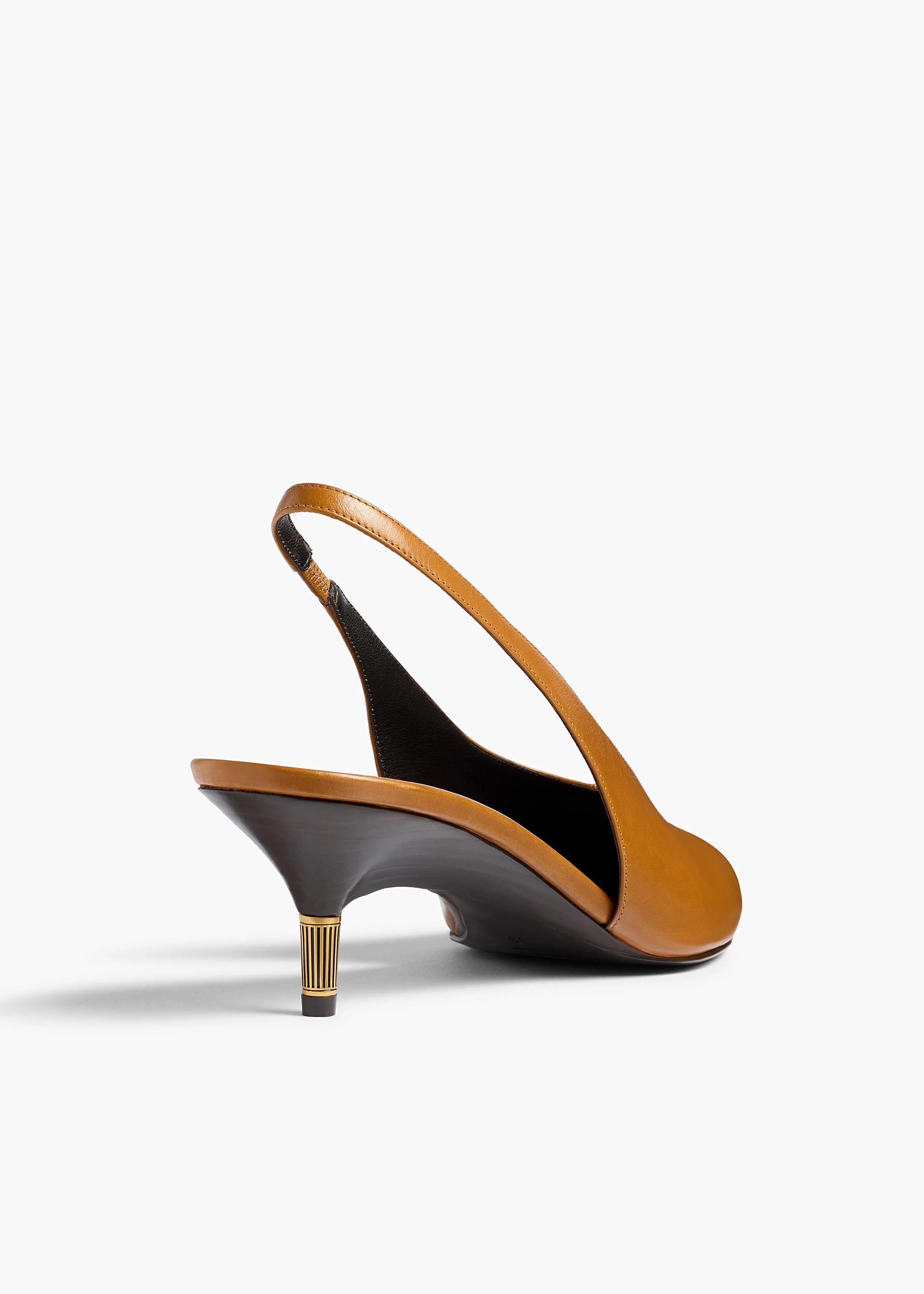 Bella Low Pump in Cuoio Glazed Leather - Image 4