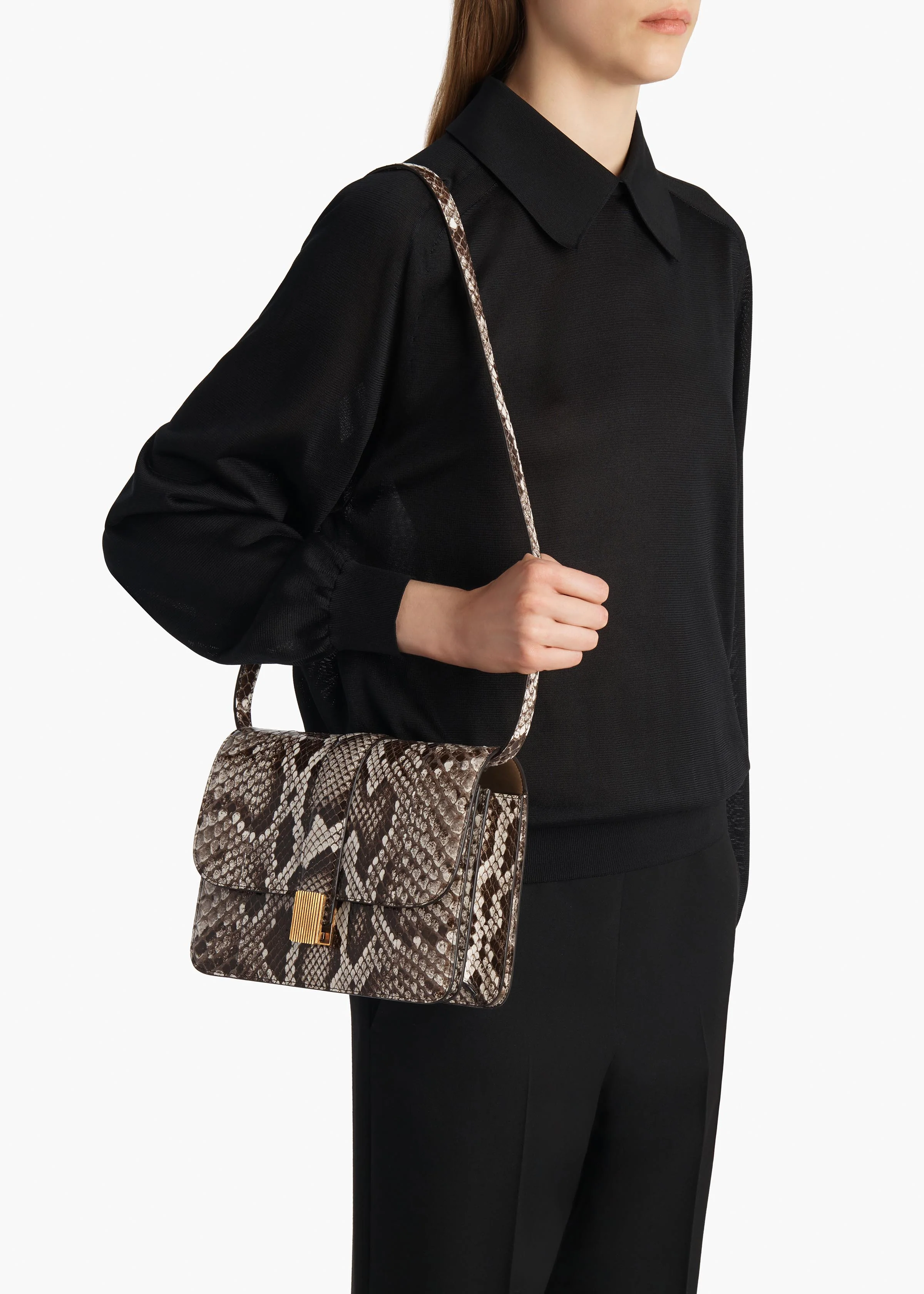 Blake Crossbody Bag in Natural Python - Image 4