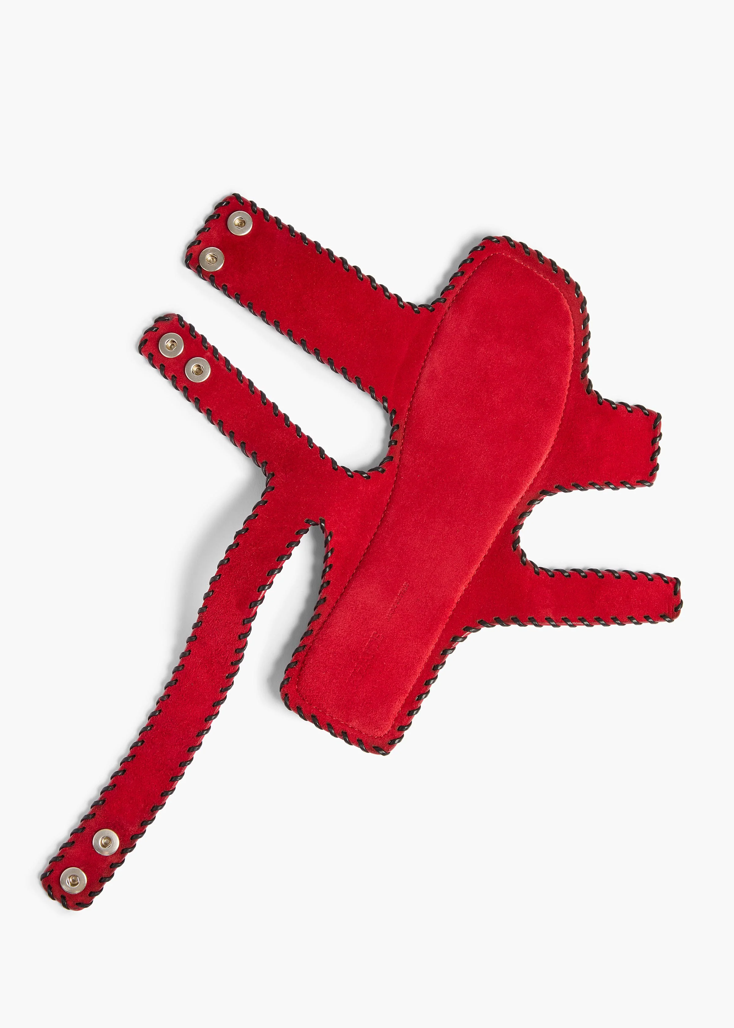 Boden Sandal in Lipstick Suede with Whip Stitch - Image 4