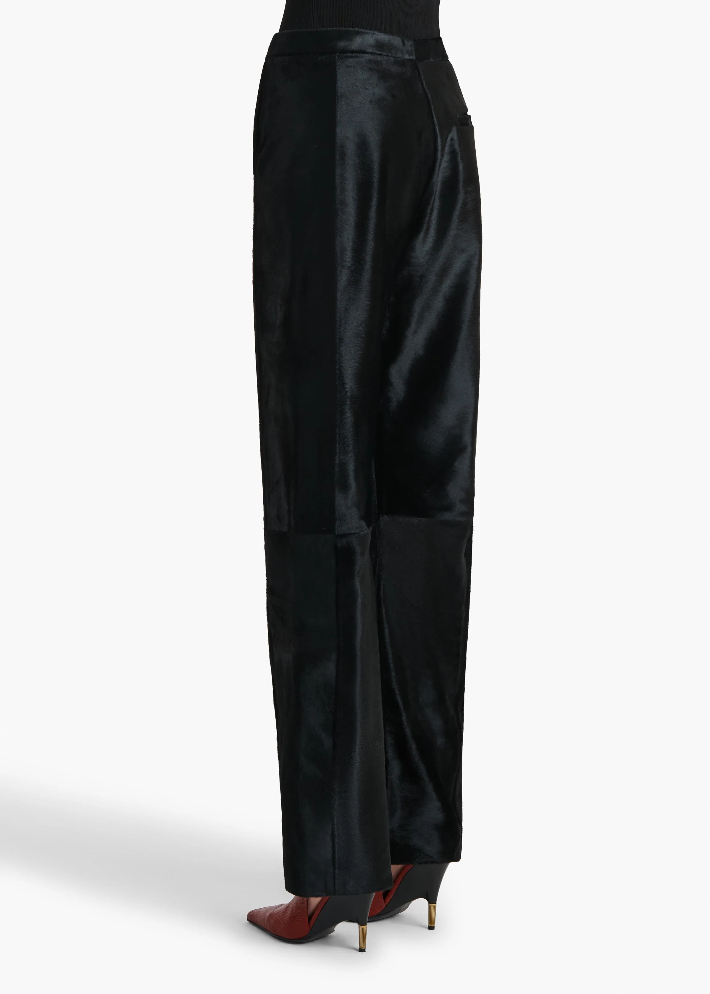 Borden Pant in Black Haircalf - Image 4