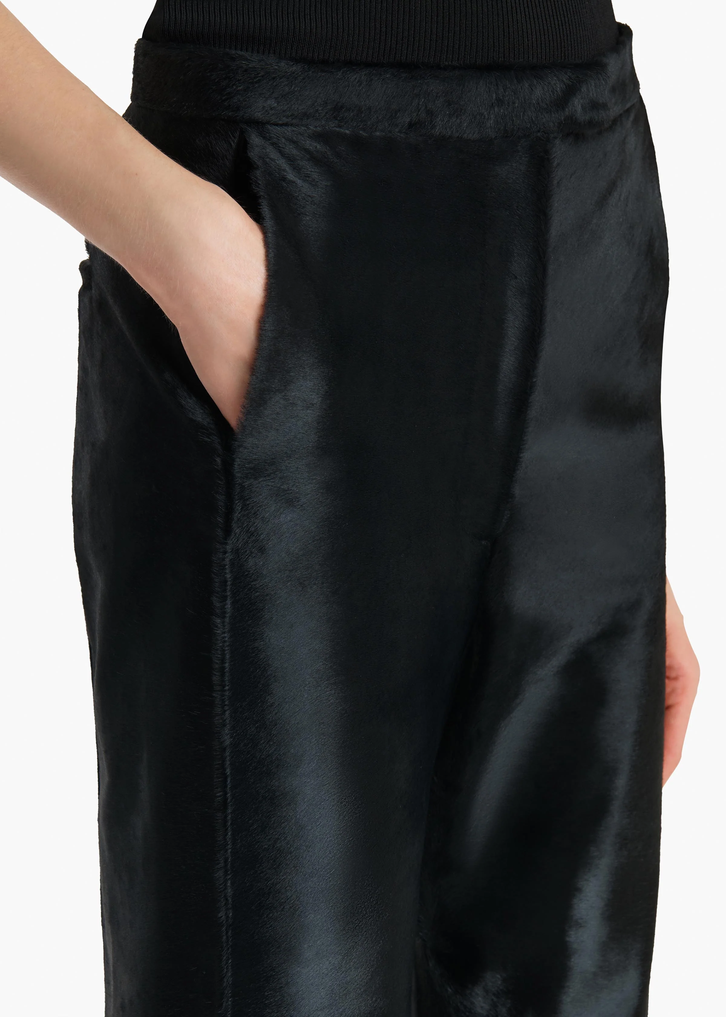 Borden Pant in Black Haircalf - Image 5