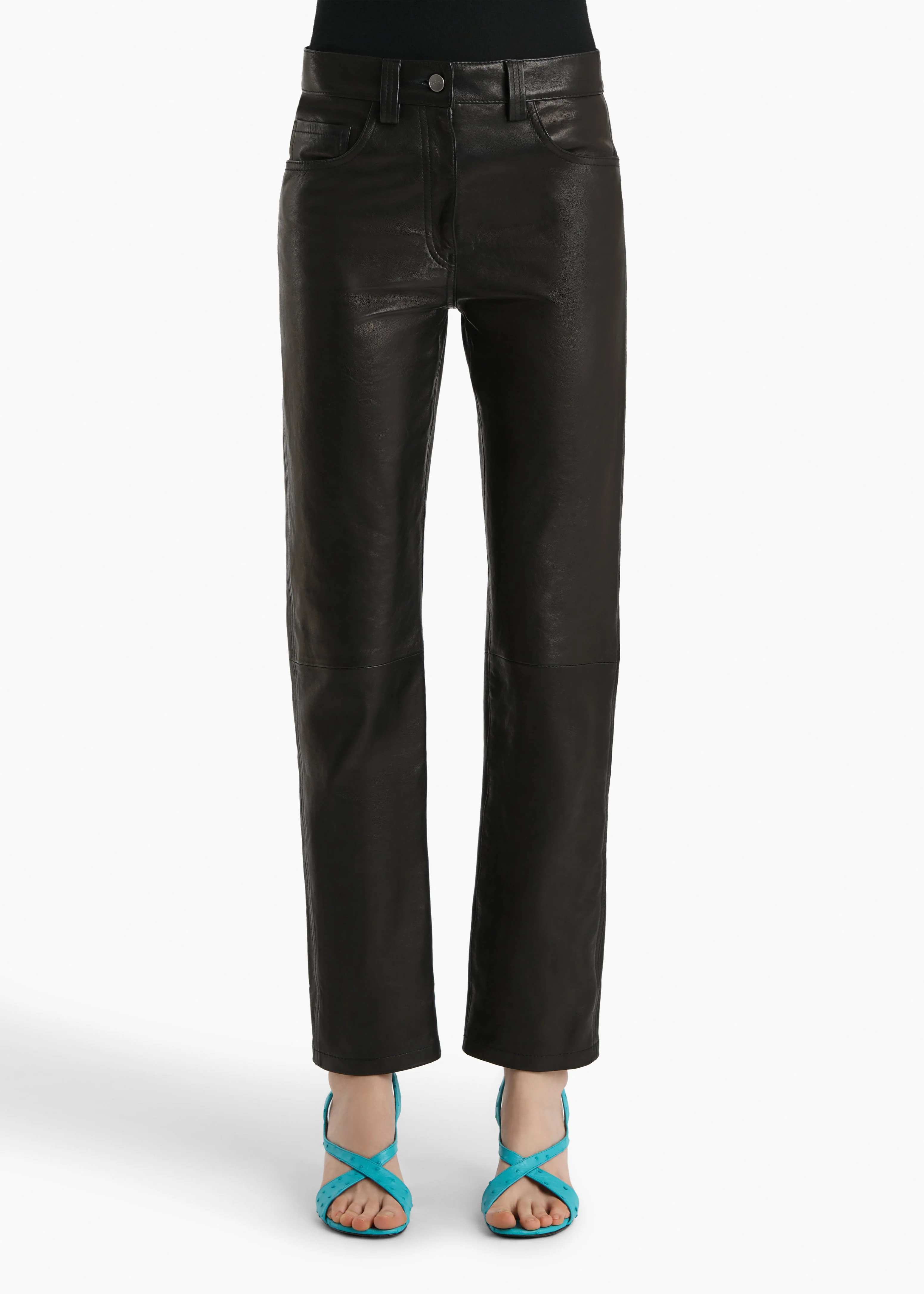 Callum Pant in Black Textured Lamb - Image 3