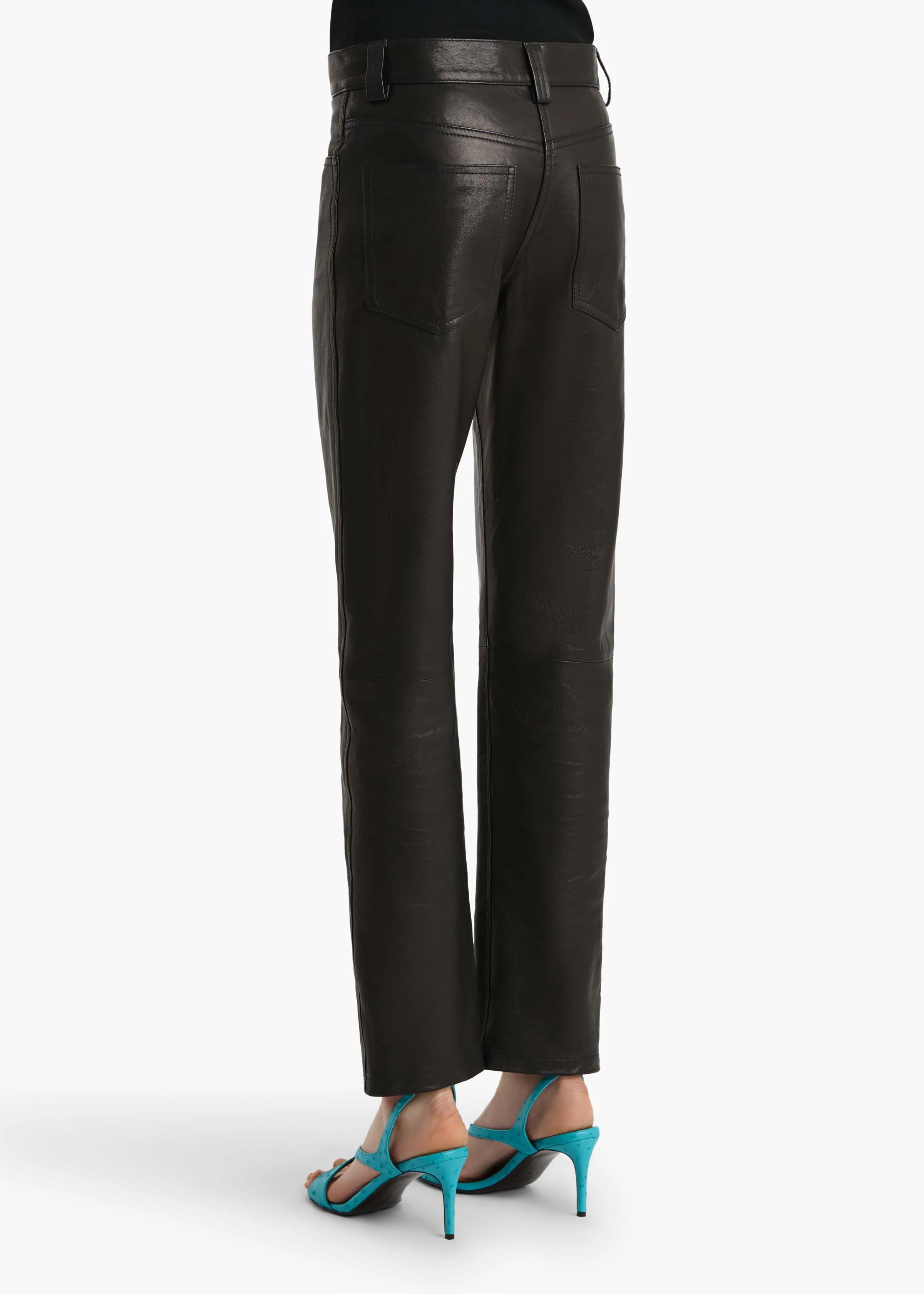Callum Pant in Black Textured Lamb - Image 4