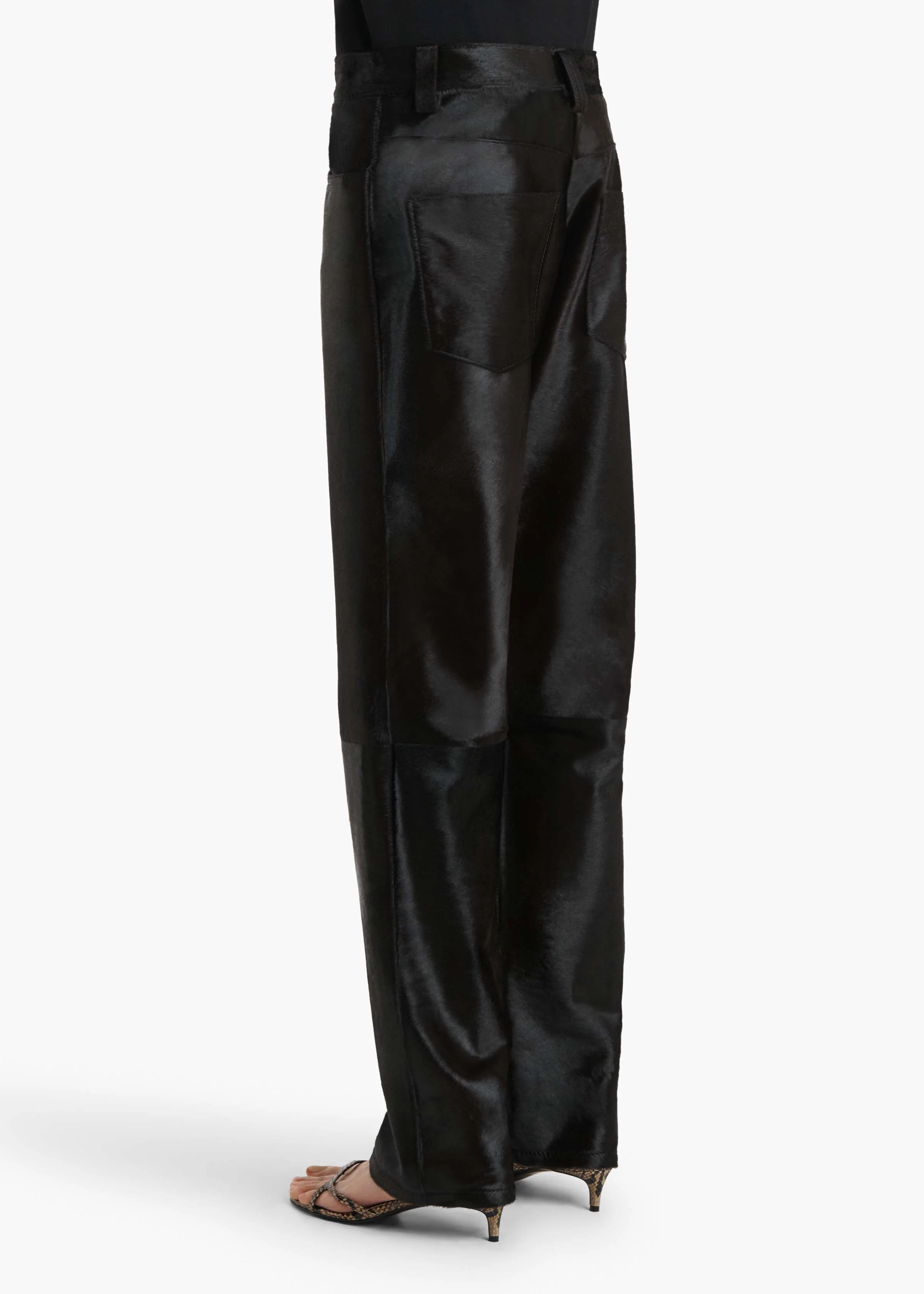 Callum Pant in Chocolate Haircalf - Image 4