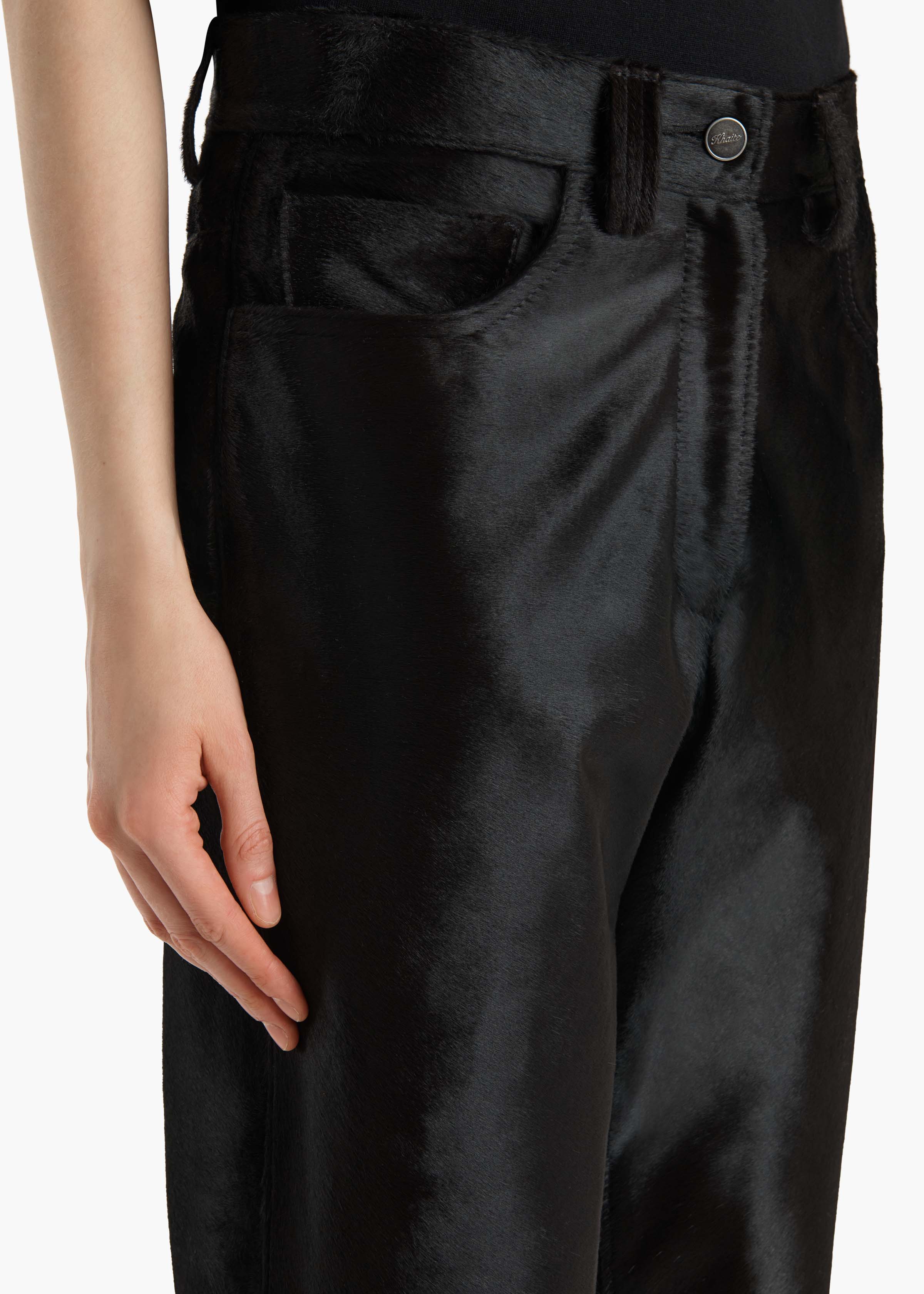 Callum Pant in Chocolate Haircalf - Image 5