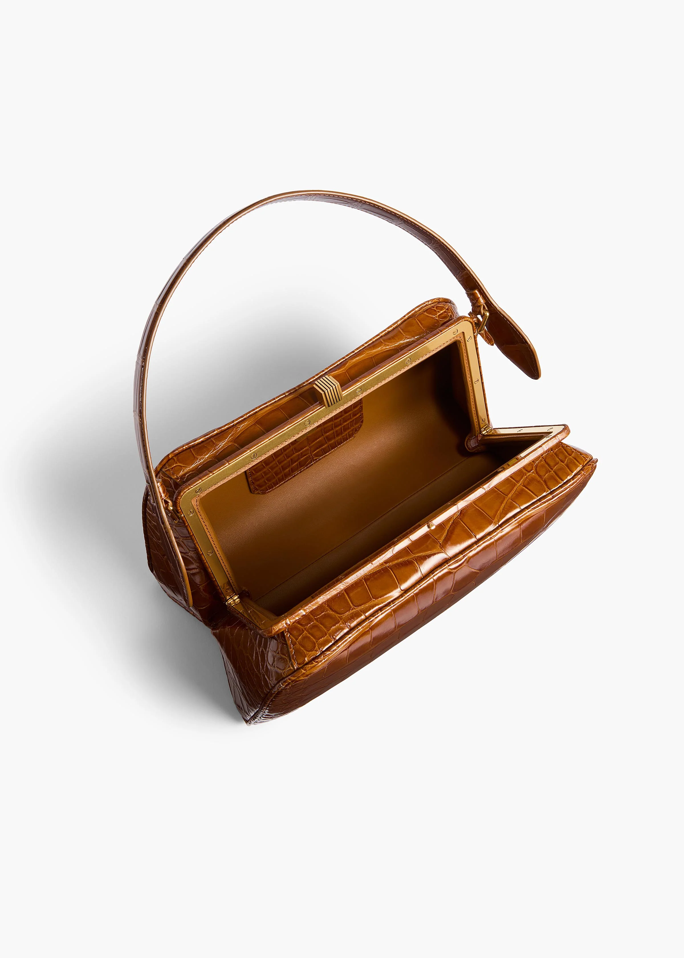 Cate Bag in Dark Honey Alligator - Image 3