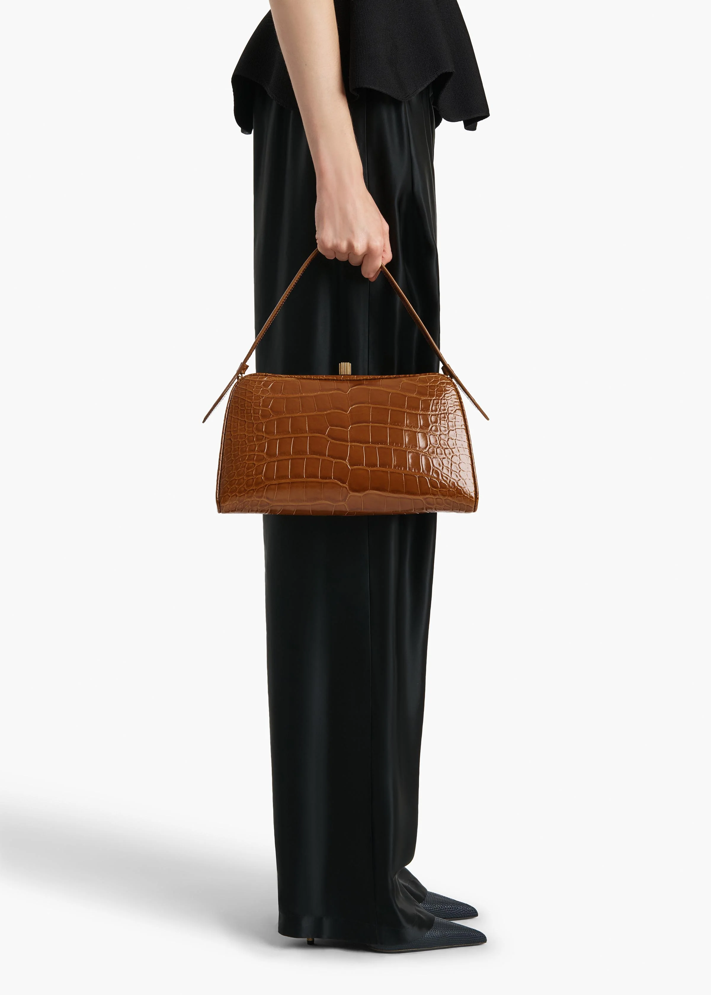 Cate Bag in Dark Honey Alligator - Image 4