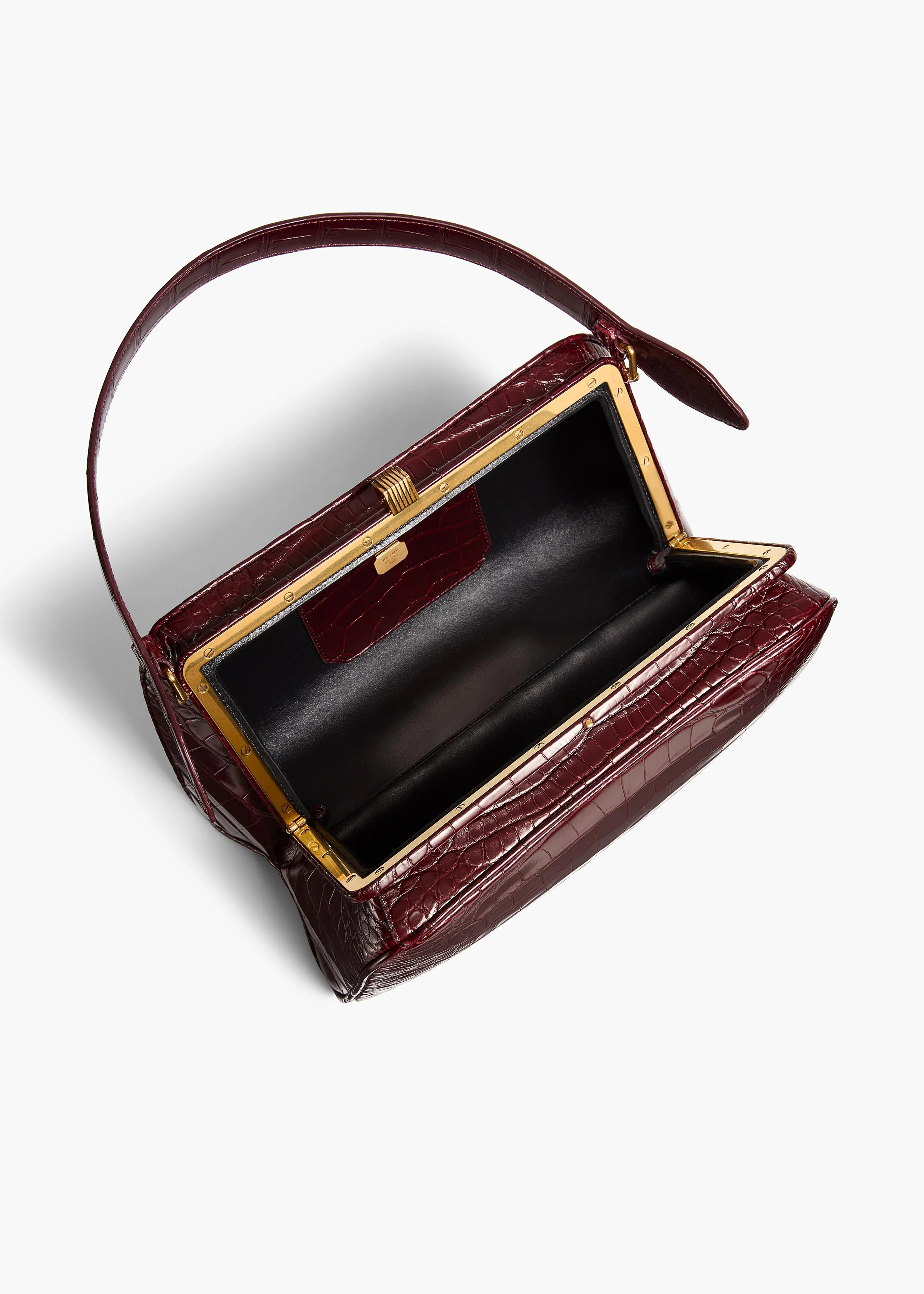 Cate Bag in Garnet Alligator - Image 4