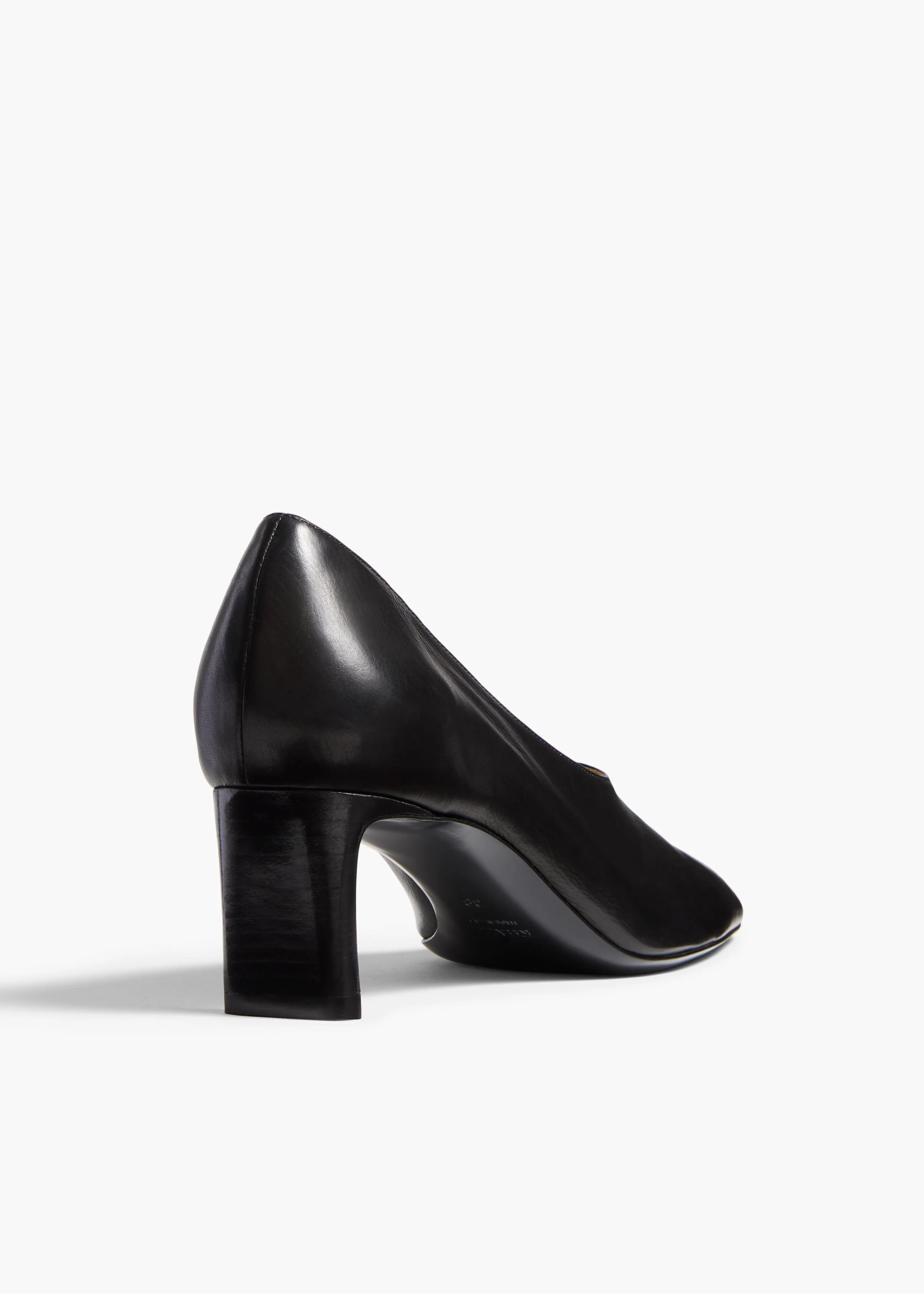 Cecilia Pump in Black Leather - Image 3