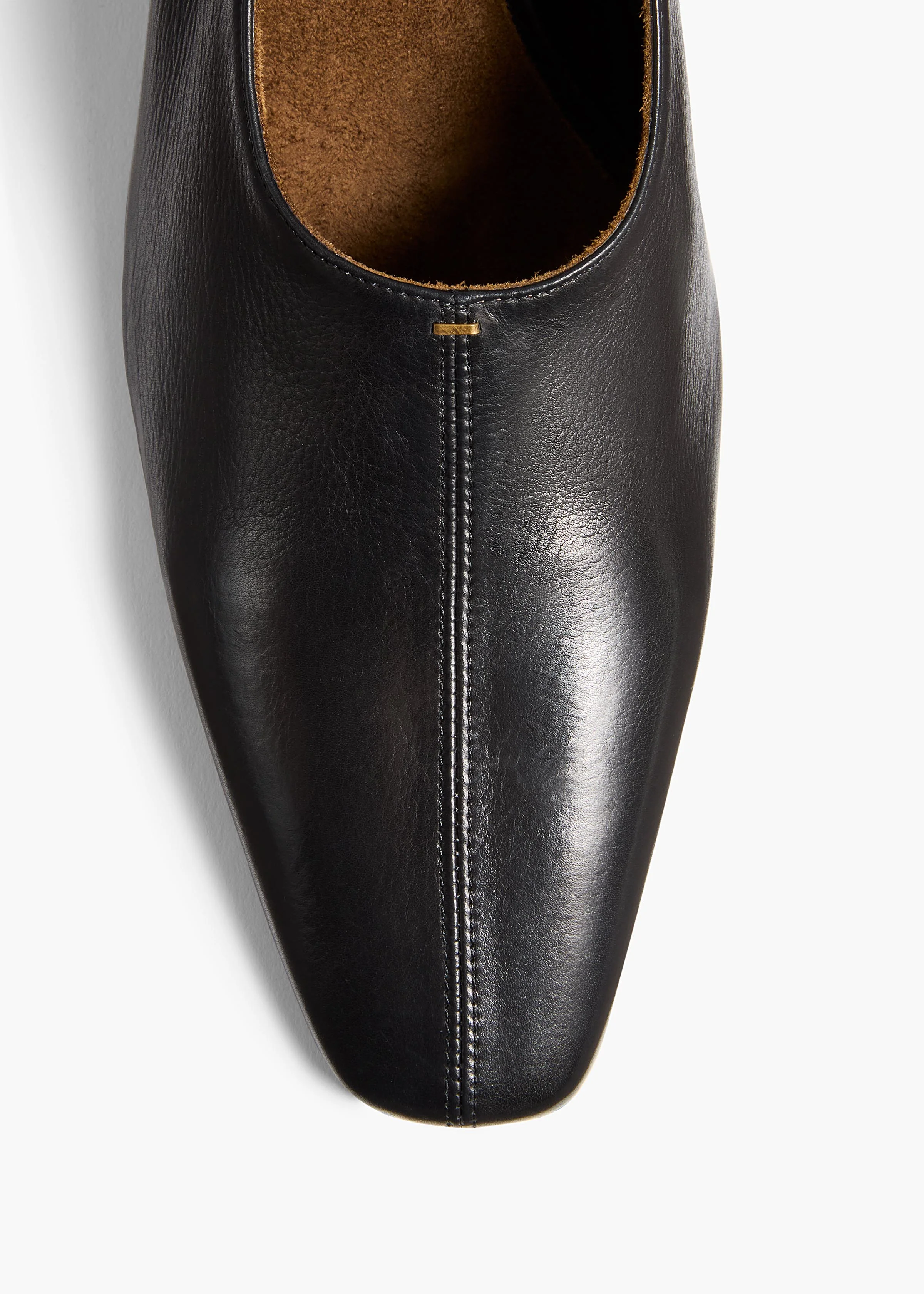 Cecilia Pump in Black Leather - Image 4
