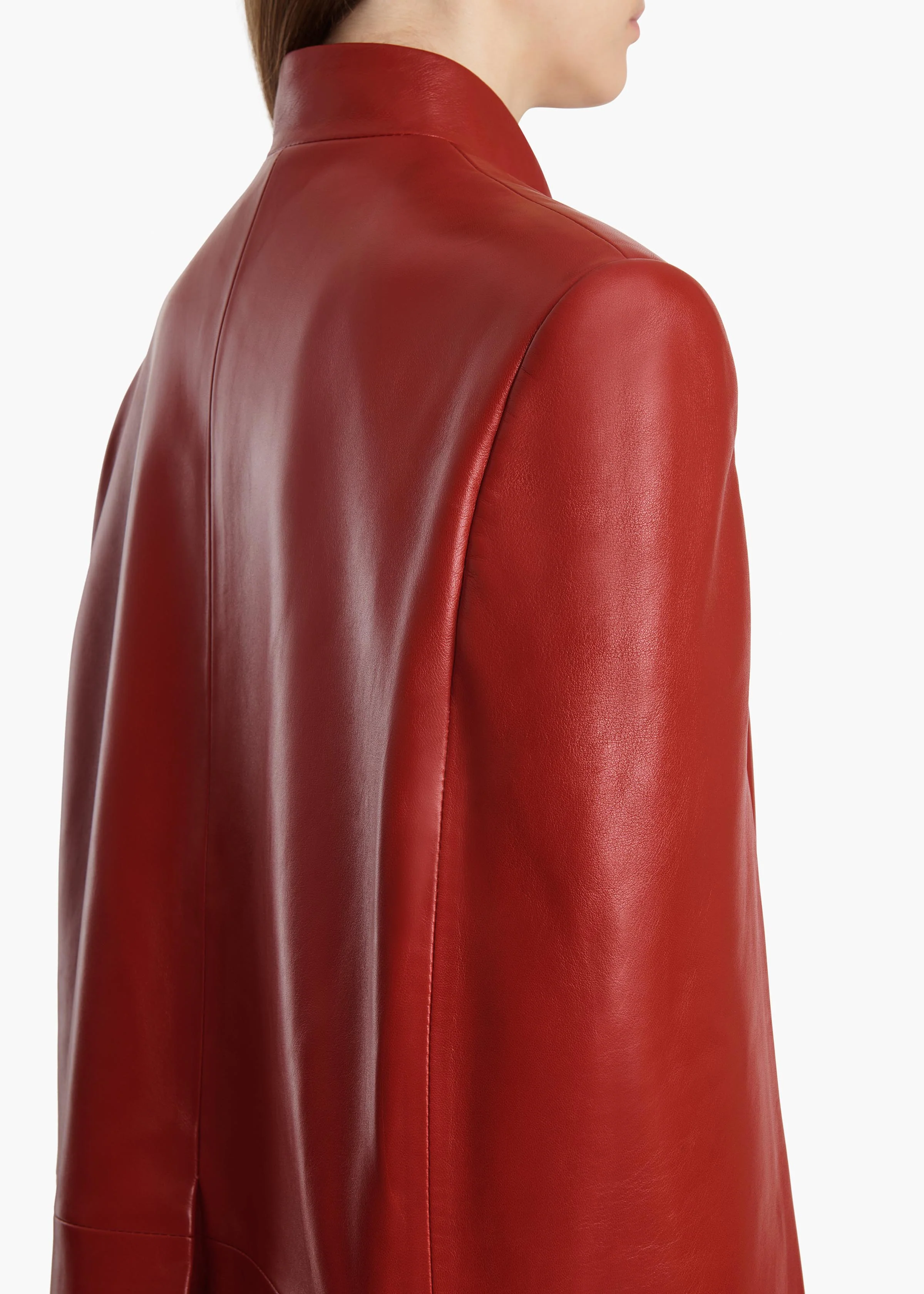 Dolso Jacket in Deep Red Leather - Image 6