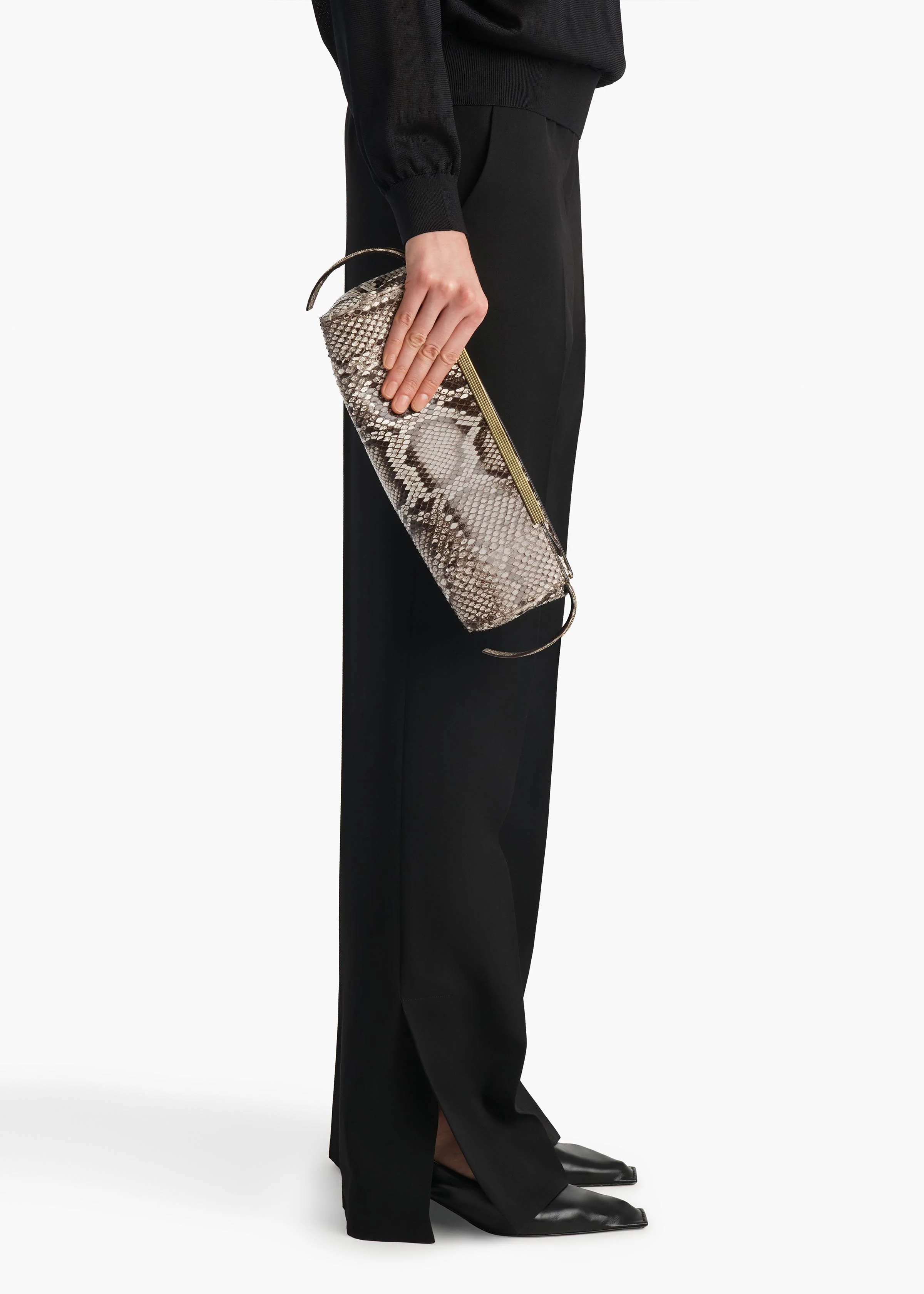 Donna Evening Clutch in Natural Python - Image 5