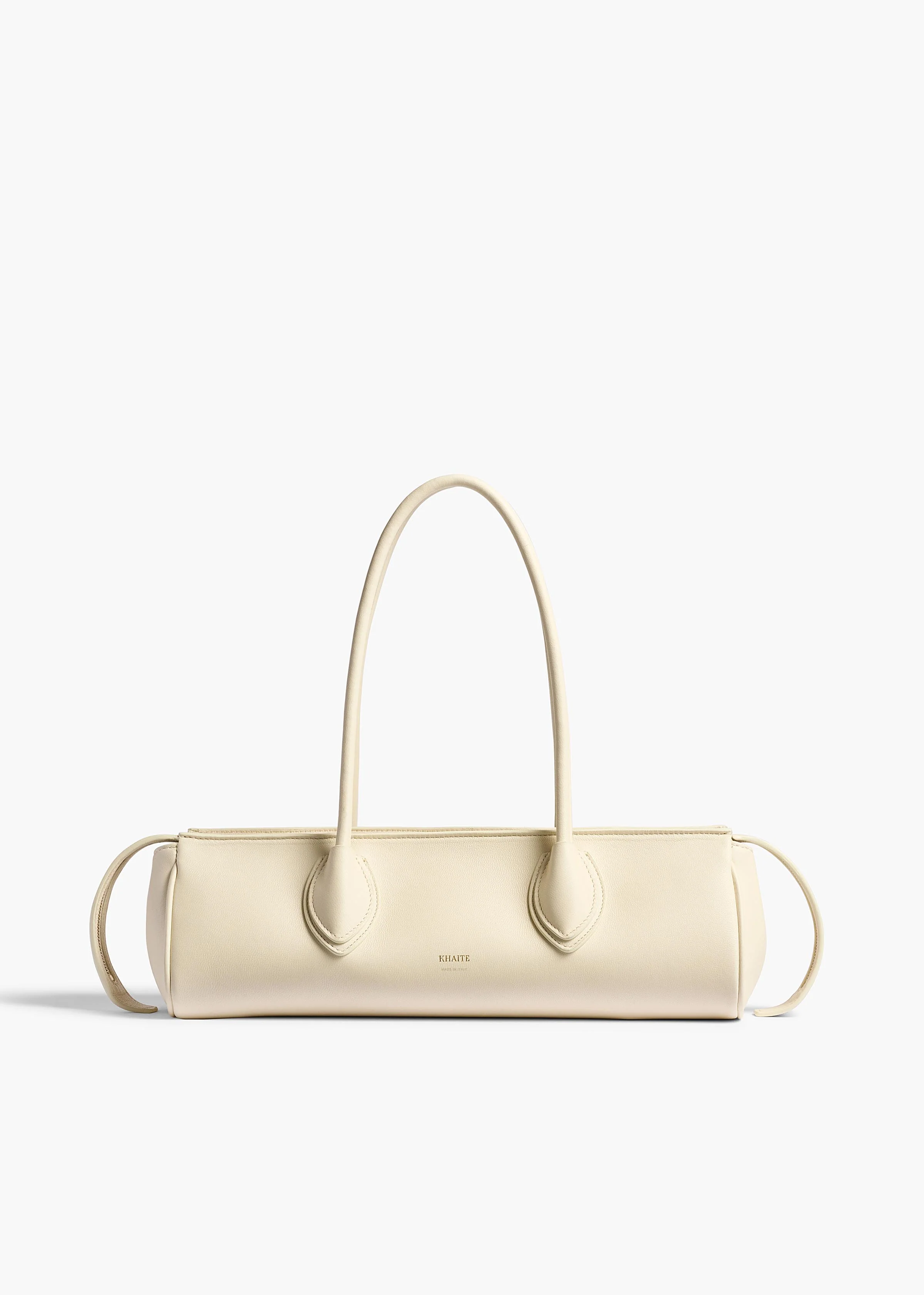 Donna Shoulder Bag in Cream Leather