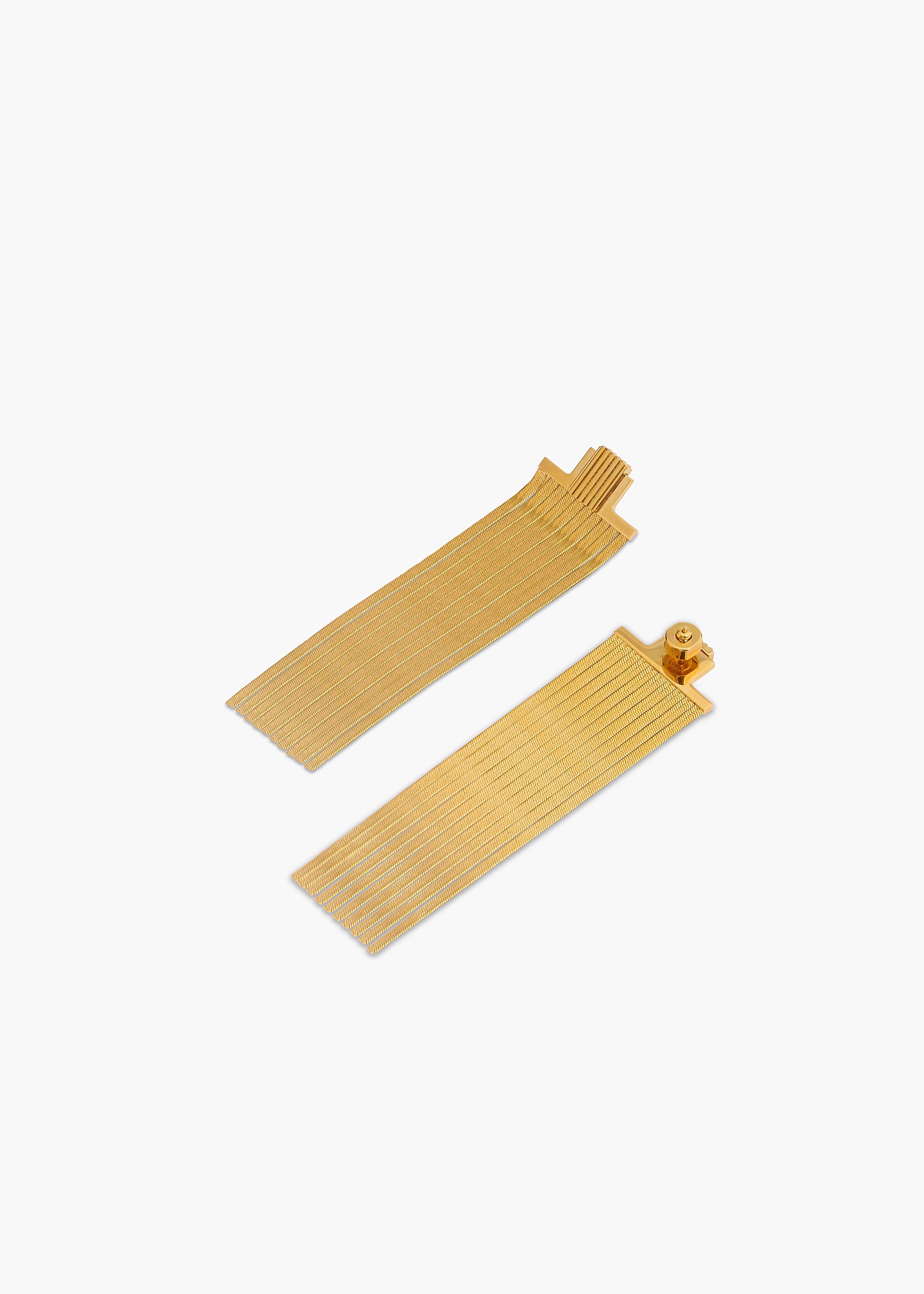 Empire Snake Chain Earrings in Gold - Image 2
