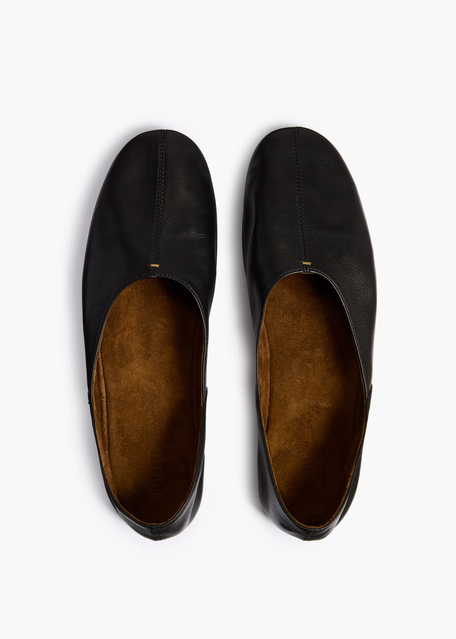Jane Flat in Black Leather - Image 3