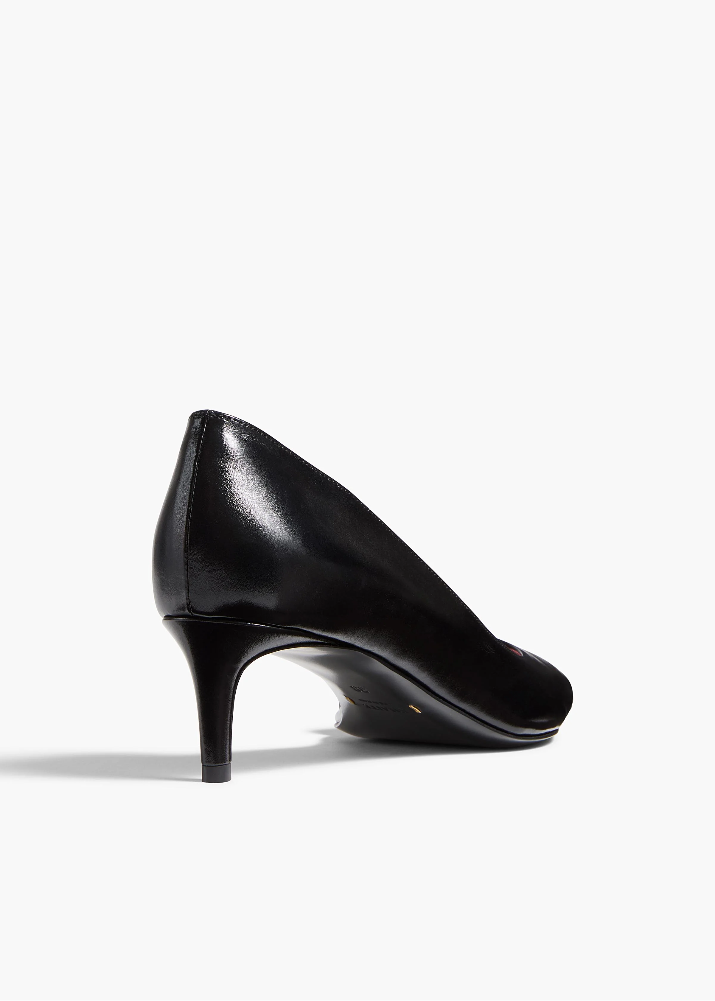 Jett D'Orsay Low Pump in Black Glazed Leather - Image 3