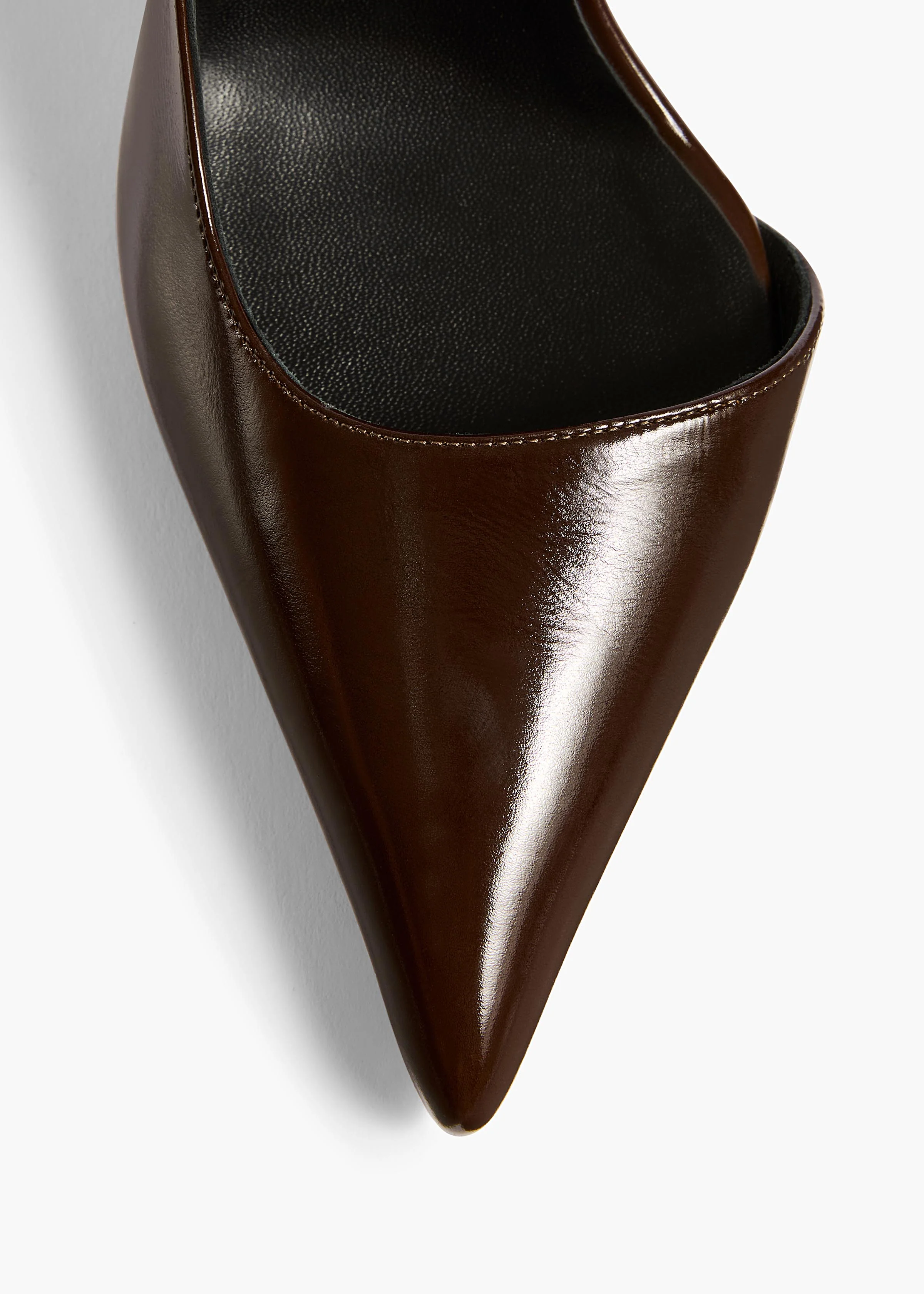 Jett D'Orsay Low Pump in Cacao Glazed Leather - Image 3