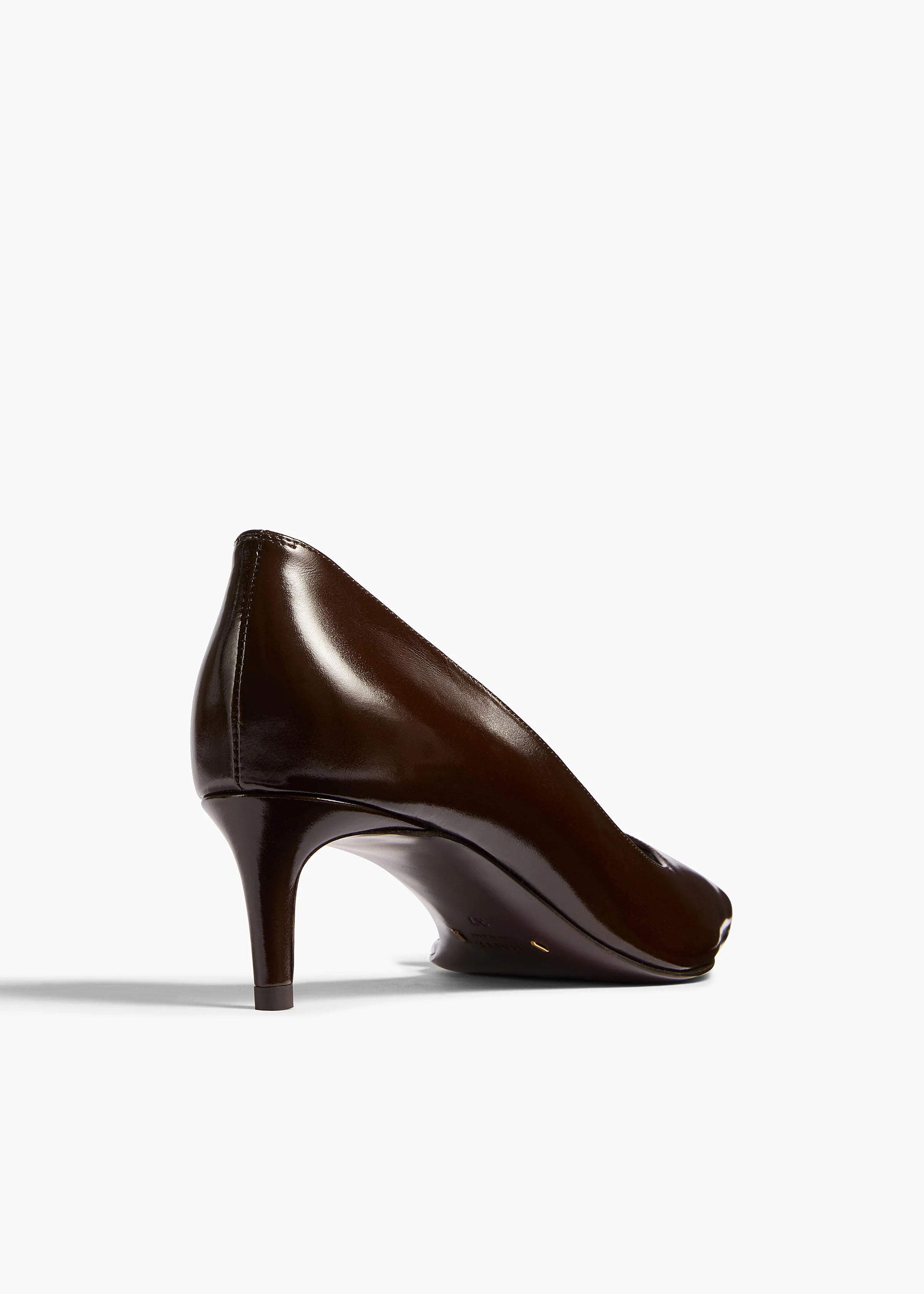 Jett D'Orsay Low Pump in Cacao Glazed Leather - Image 4