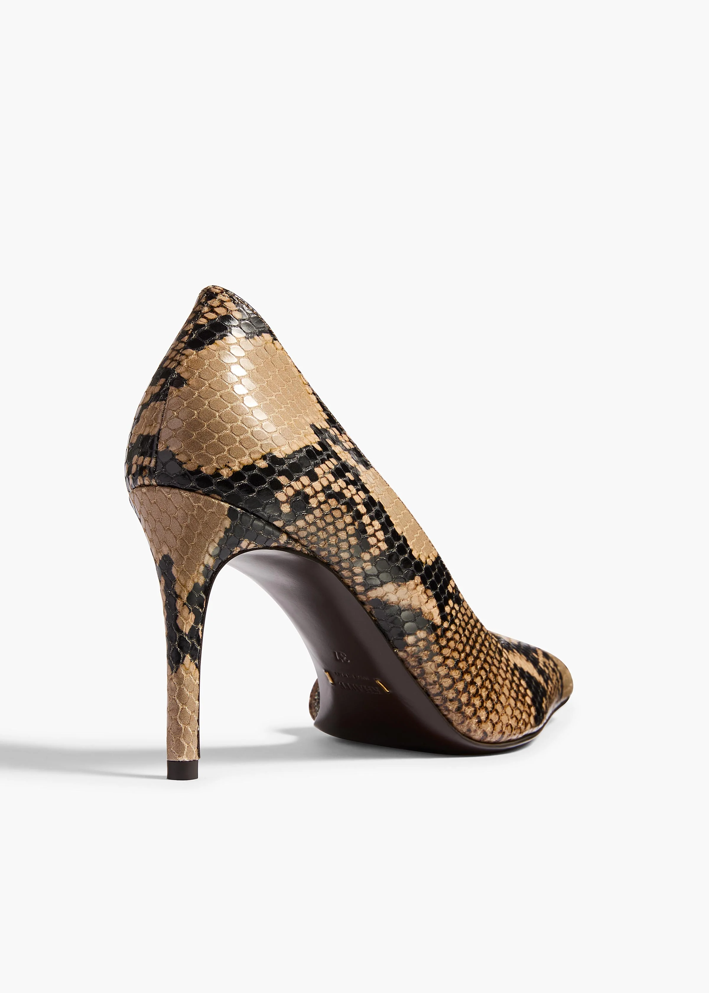 Jett D'Orsay Pump in Python-Embossed Taupe - Image 4