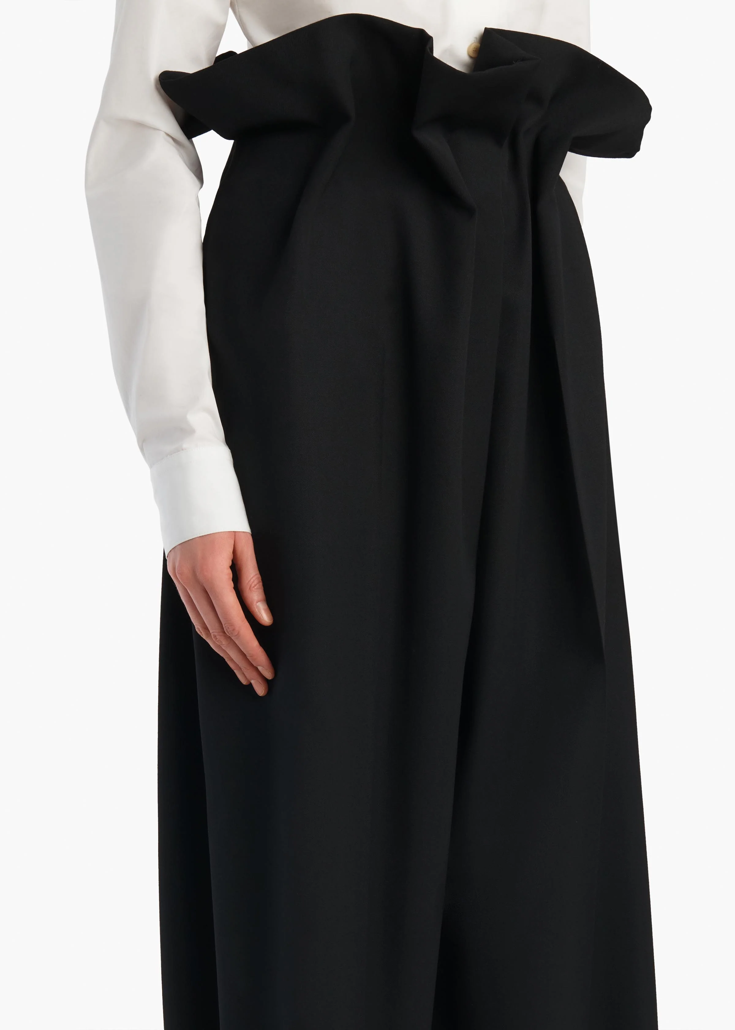Kira Pant in Black Wool - Image 5
