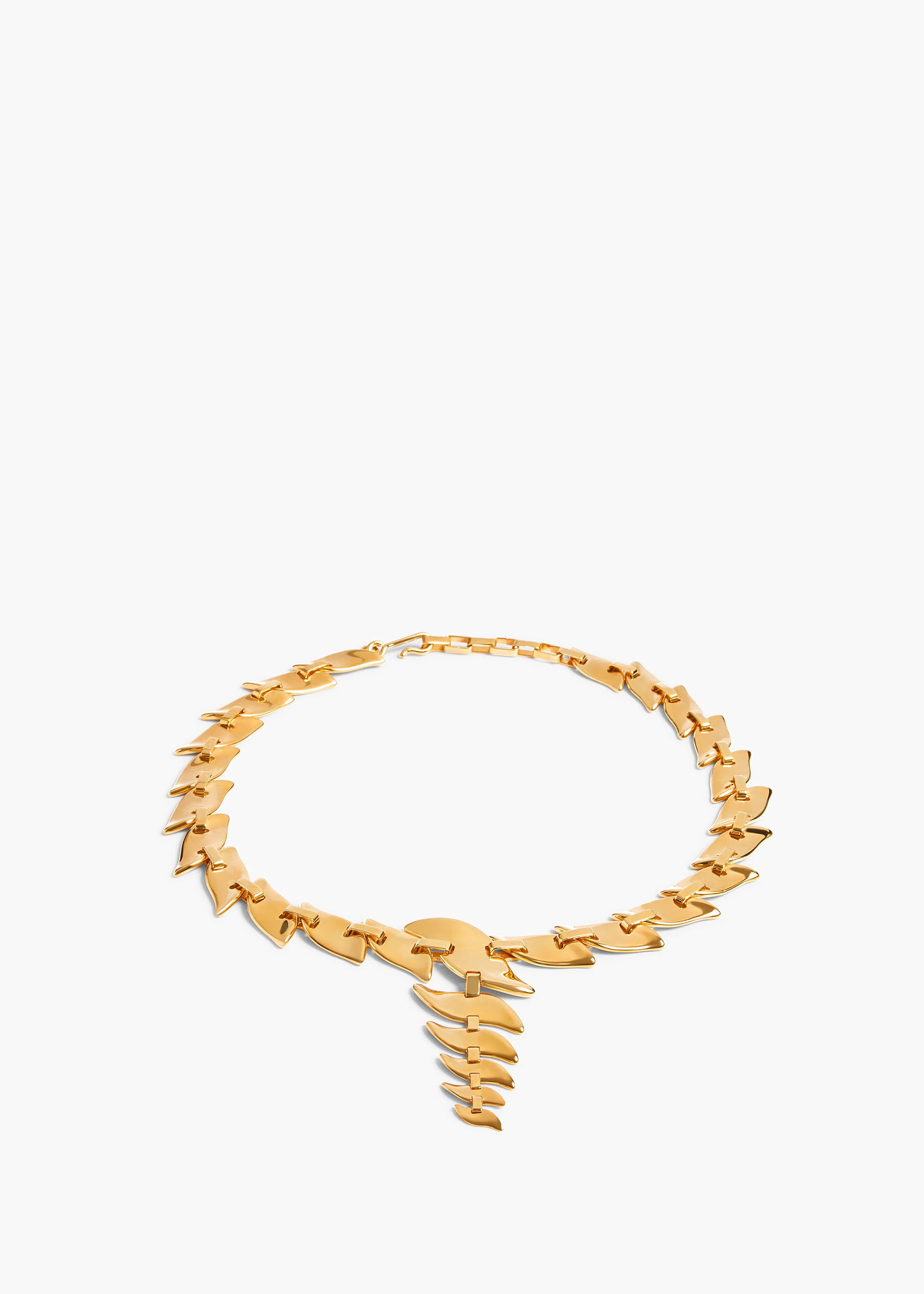 Leaf Chain Necklace in Gold - Image 2