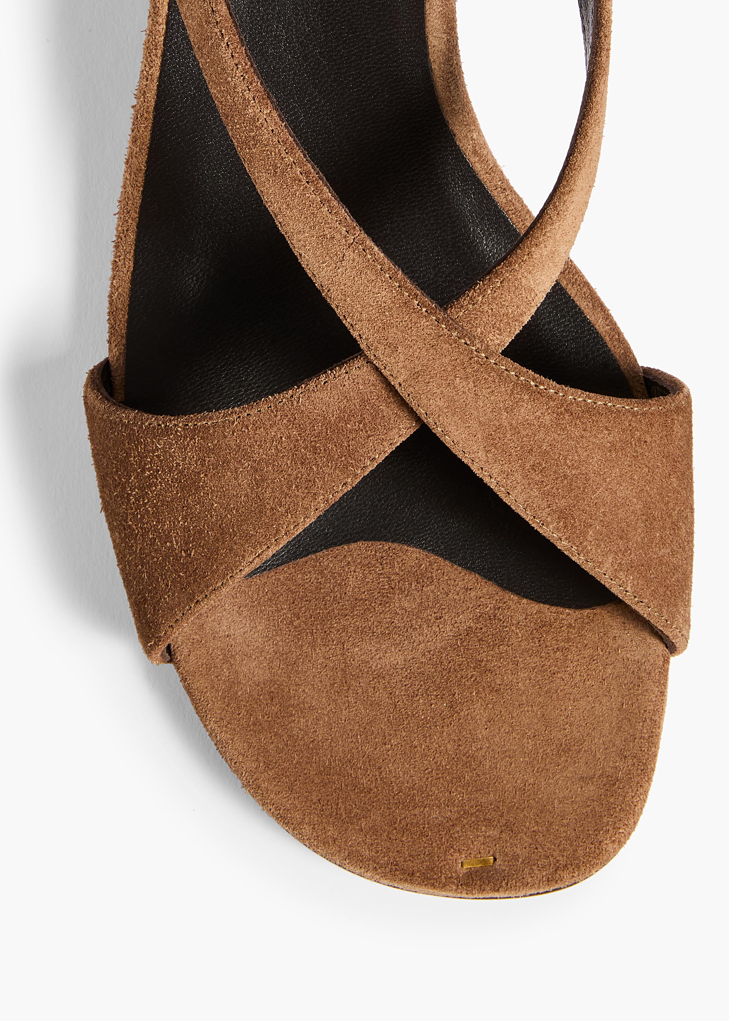 Liria Kitten Heel Sandal in Dattero Suede - Image 3