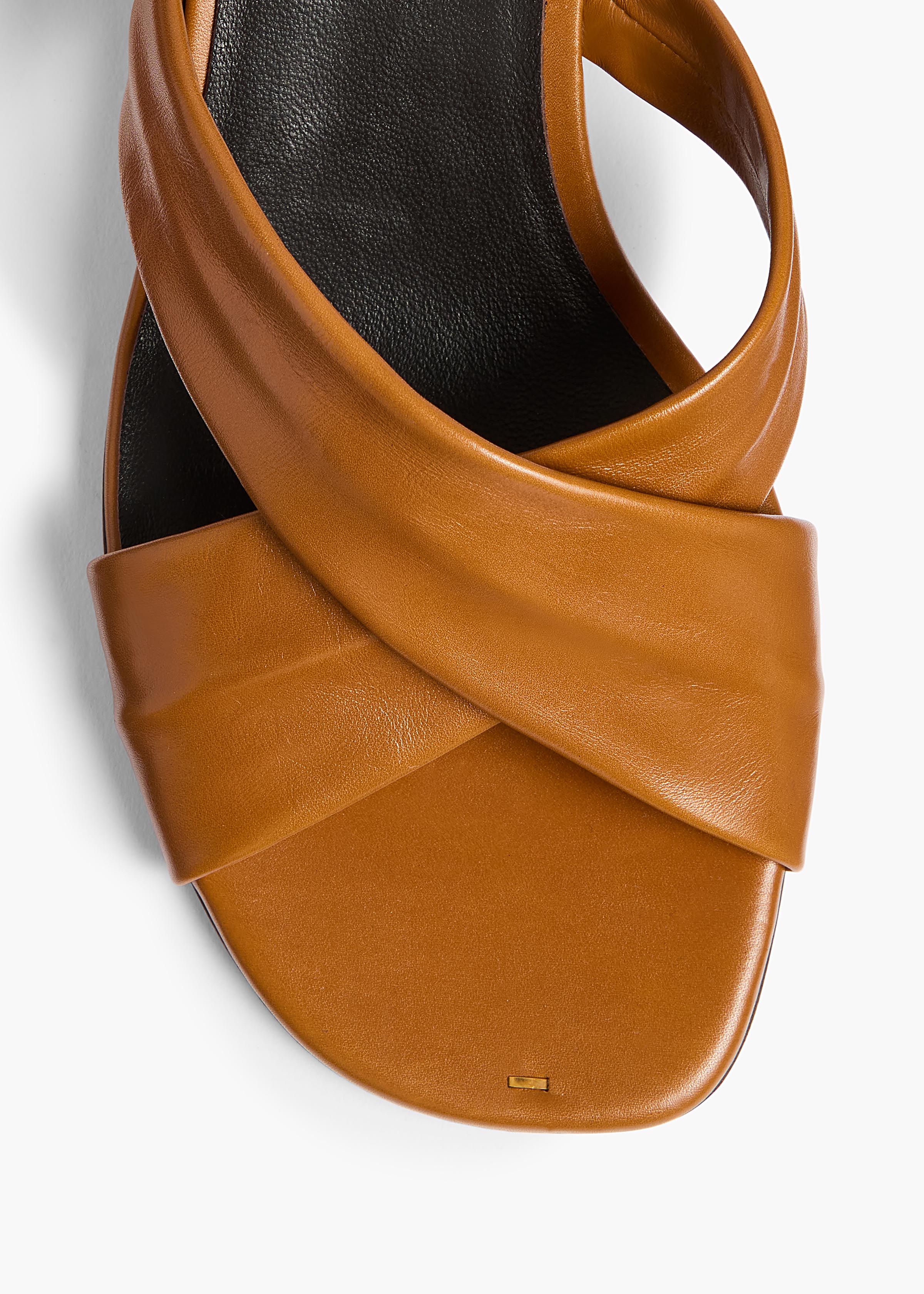 Liria Sandal in Cuoio Glazed Leather - Image 3