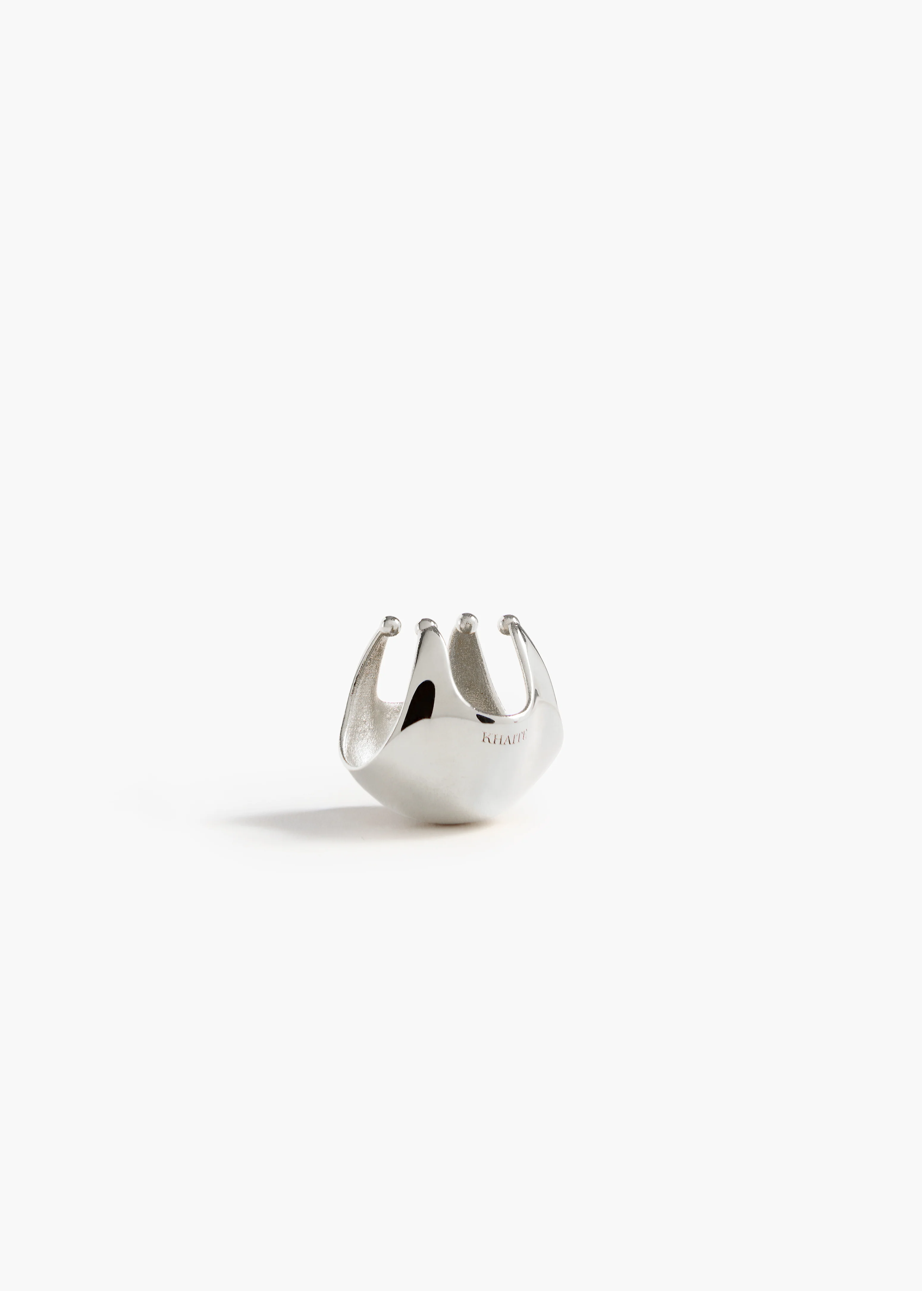 Lotus Ear Cuff in Silver - Image 2
