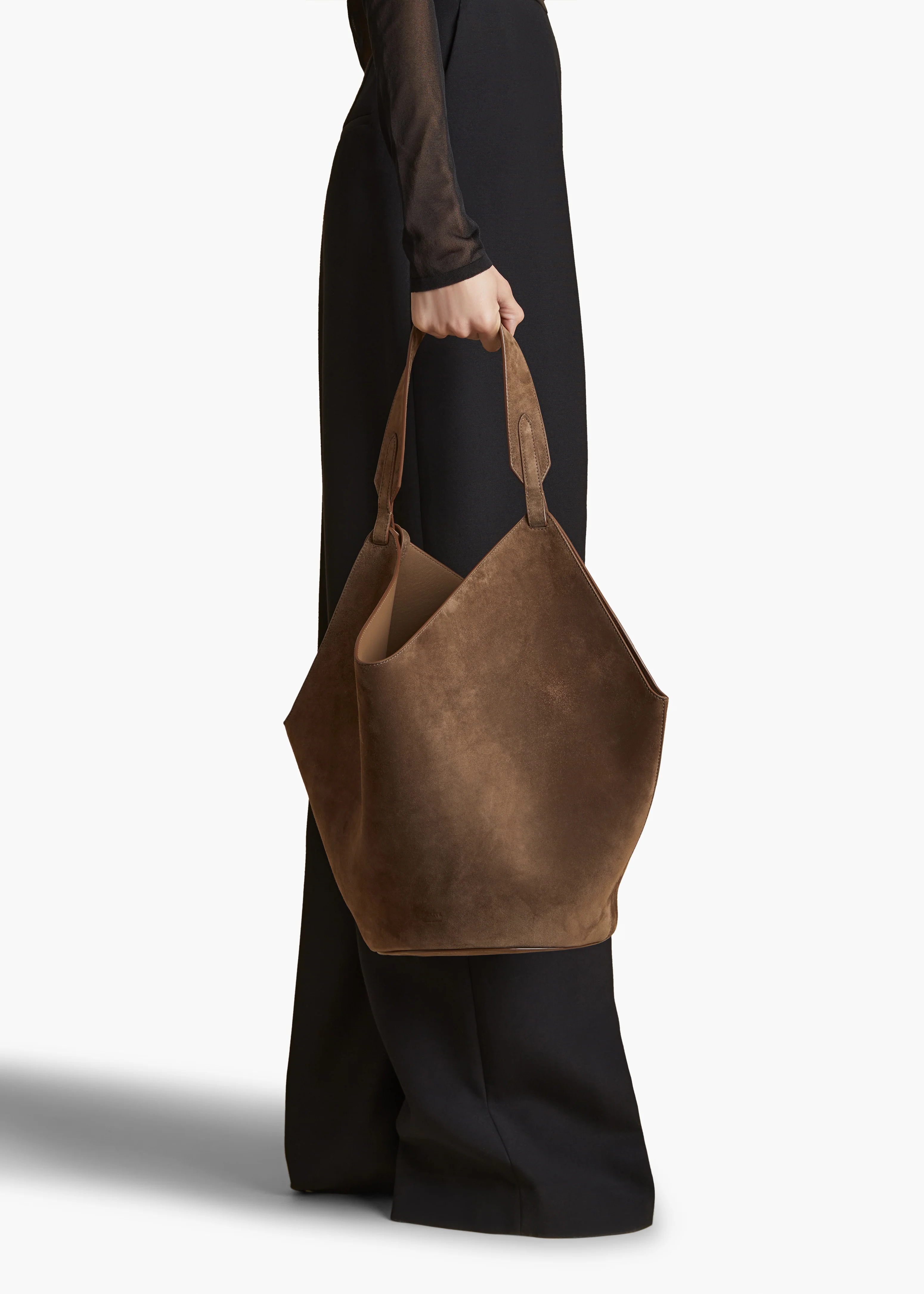 Medium Lotus Tote in Cedar Suede - Image 5
