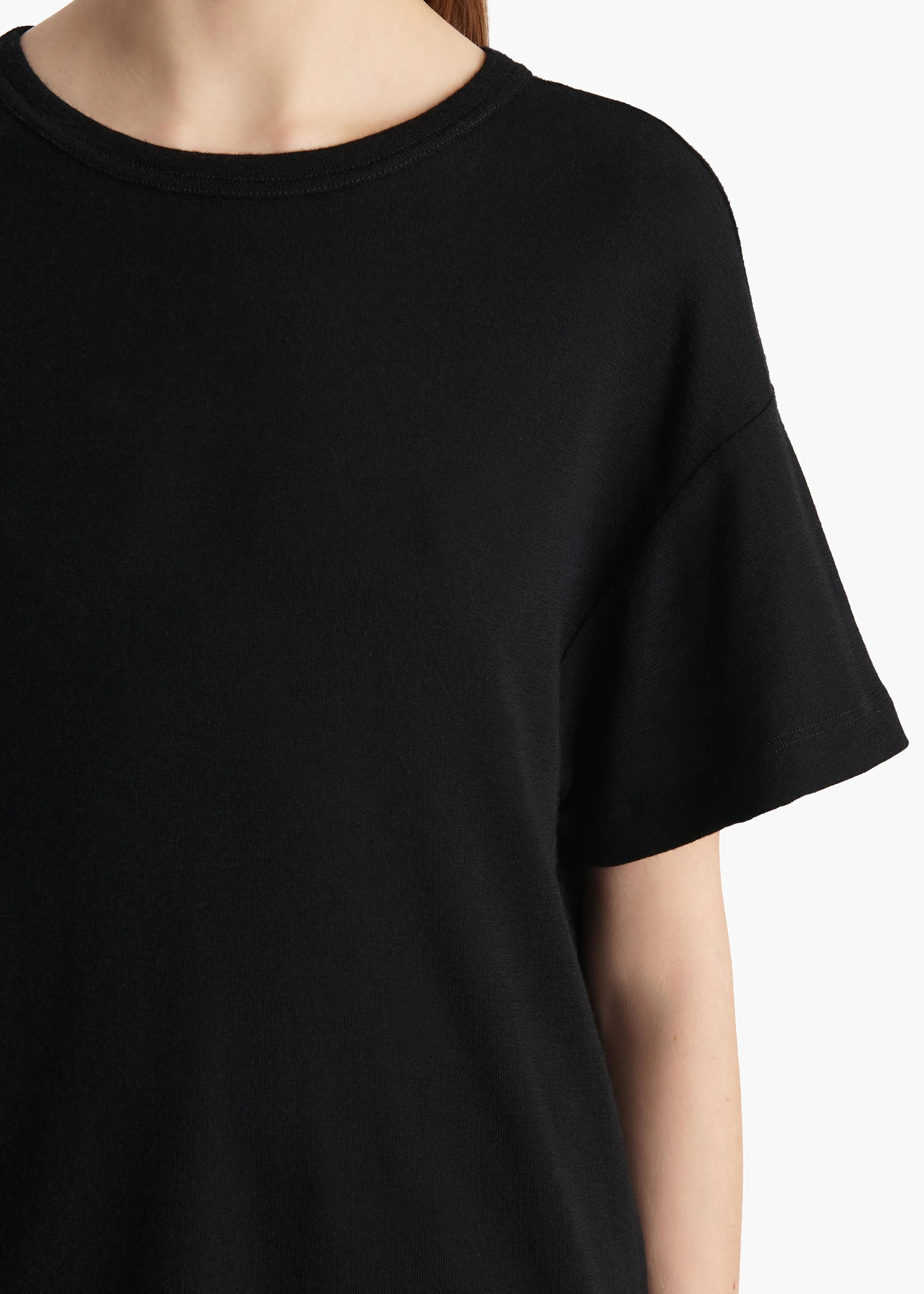 Maeve T-Shirt in Black Silk Cashmere Jersey - Image 6