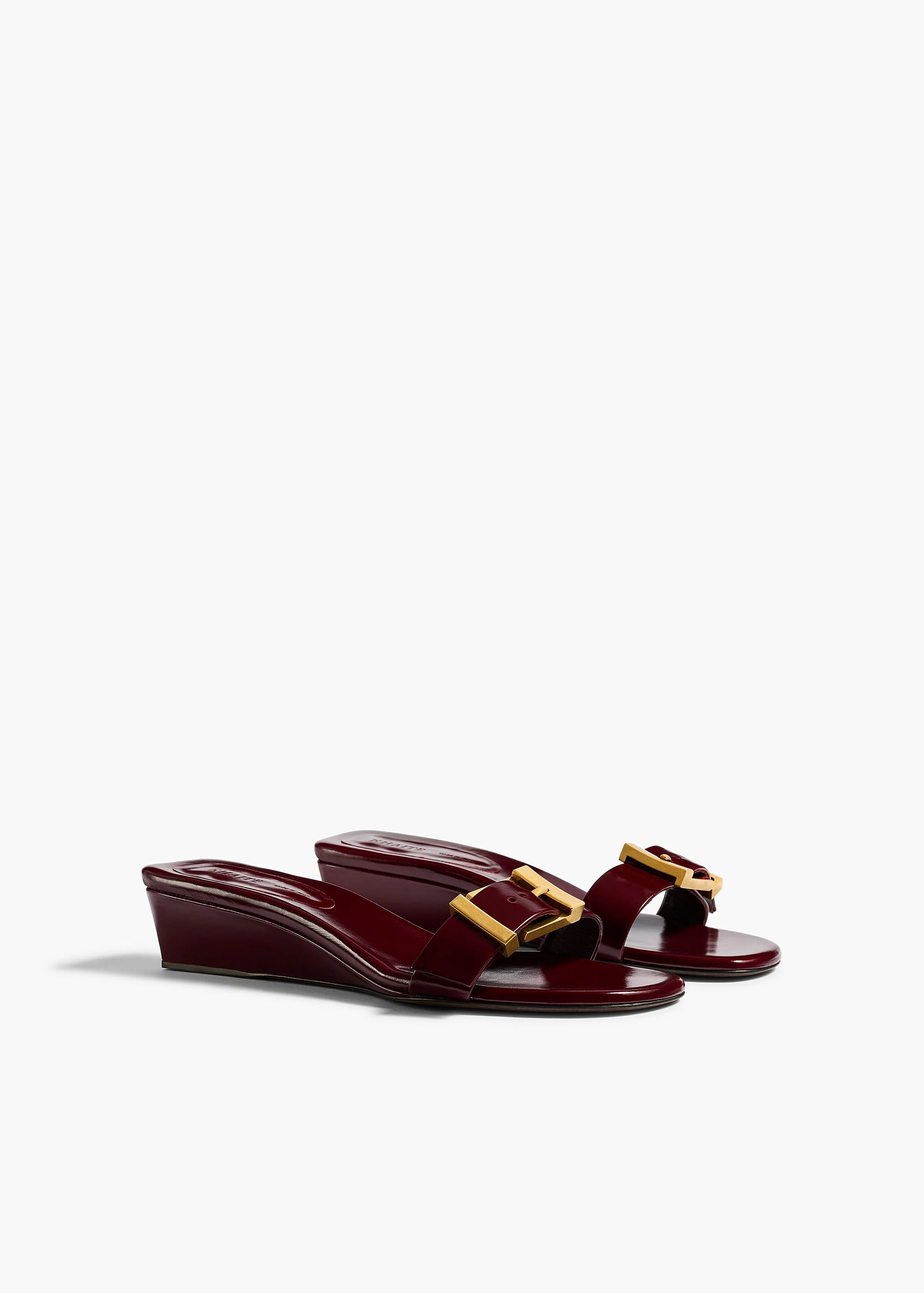 Manhattan Sandal in Bordeaux Glazed Leather - Image 3