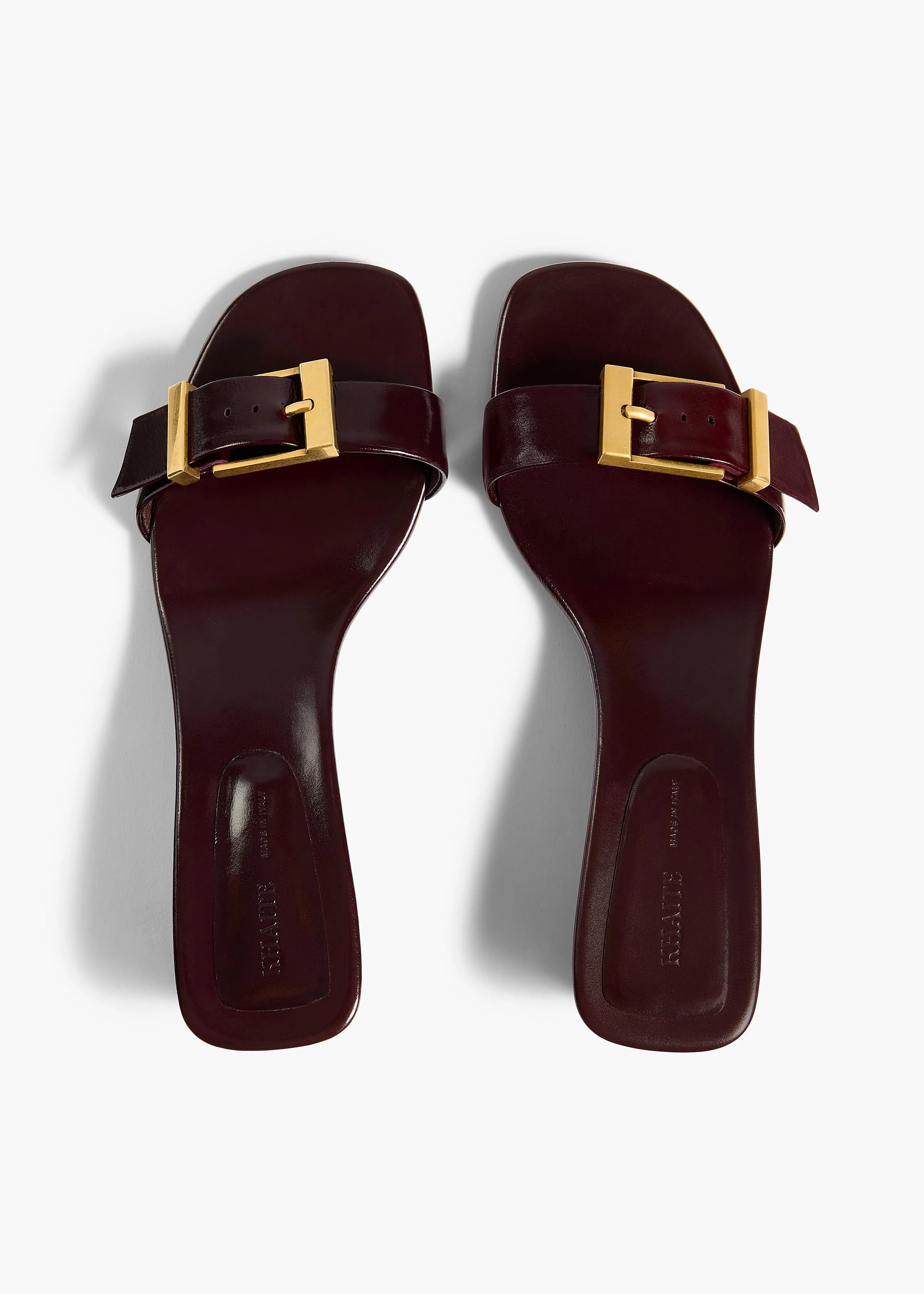 Manhattan Sandal in Bordeaux Glazed Leather - Image 4