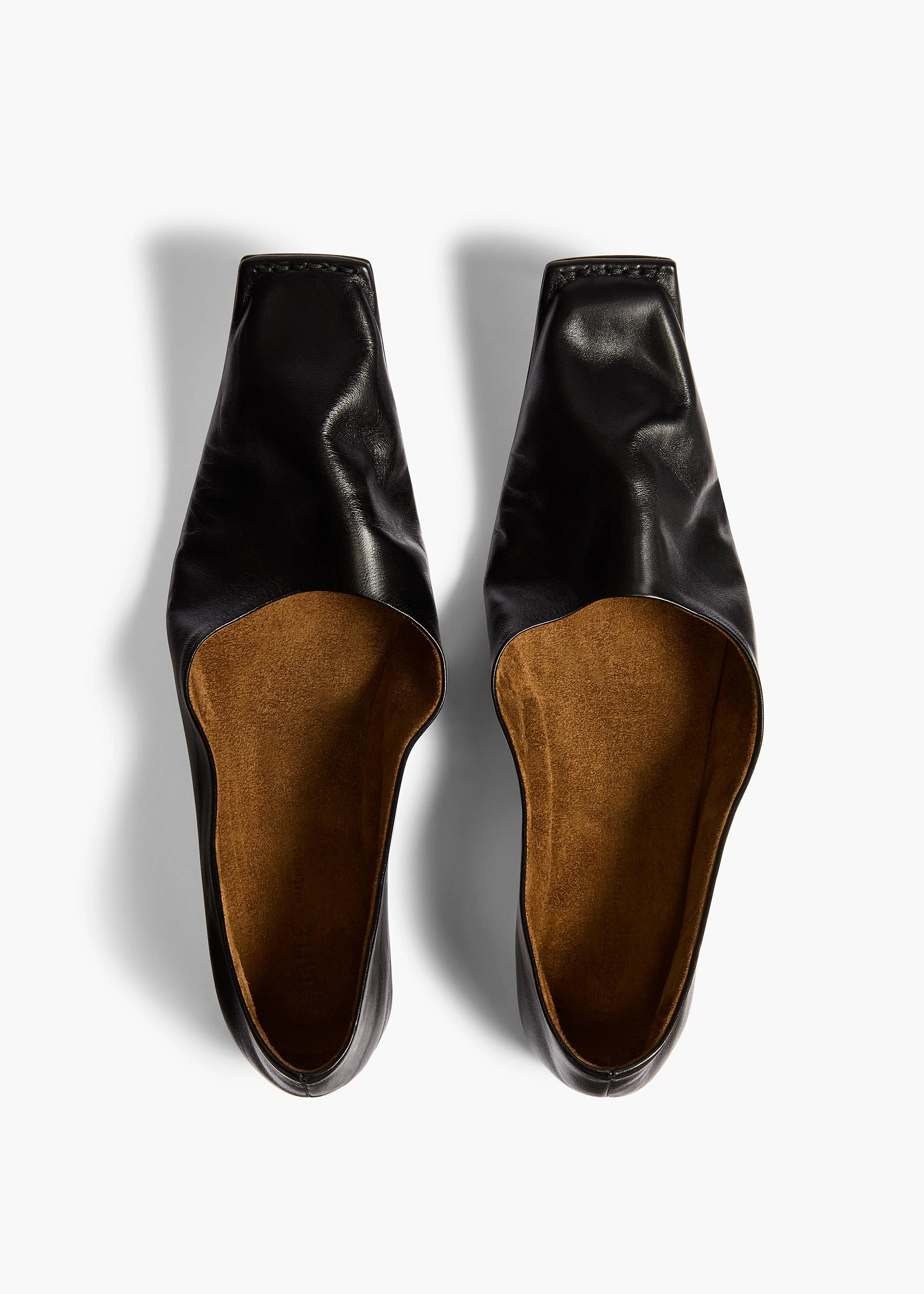 Marlene Ballerina in Black Glazed Leather - Image 6