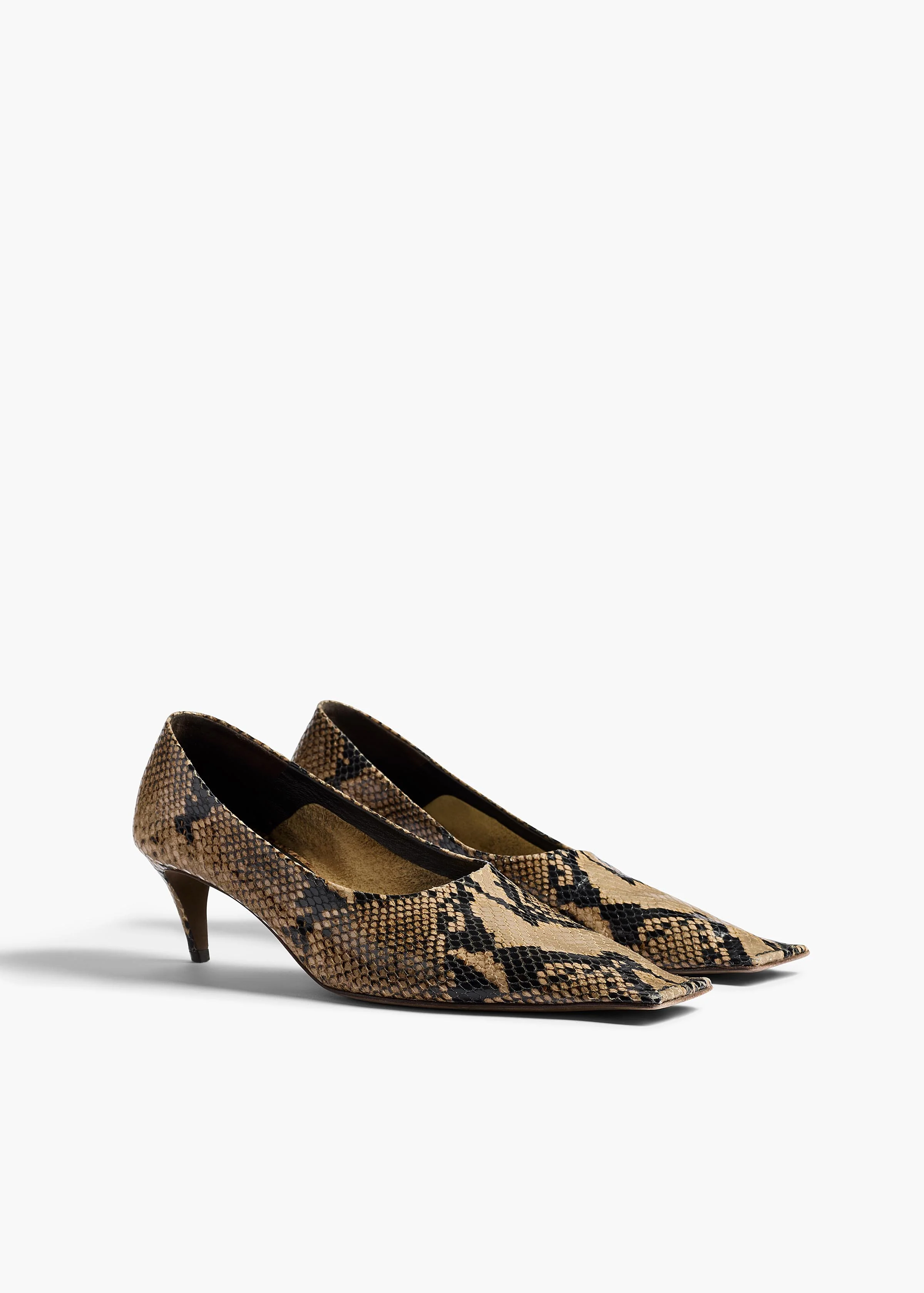 Marlene Pump in Python-Embossed Taupe - Image 4
