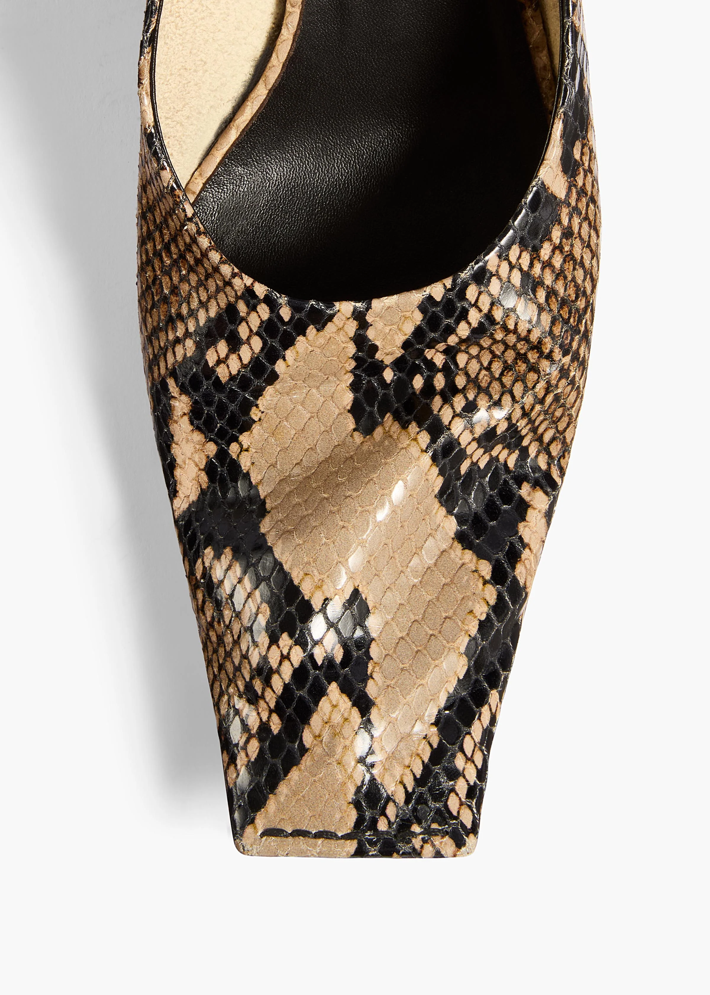 Marlene Pump in Python-Embossed Taupe - Image 5